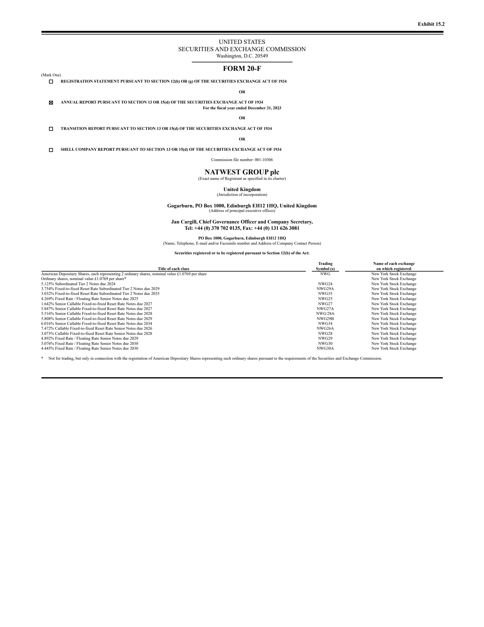NWG Q4 2023 Earnings Report on 2/16/2024