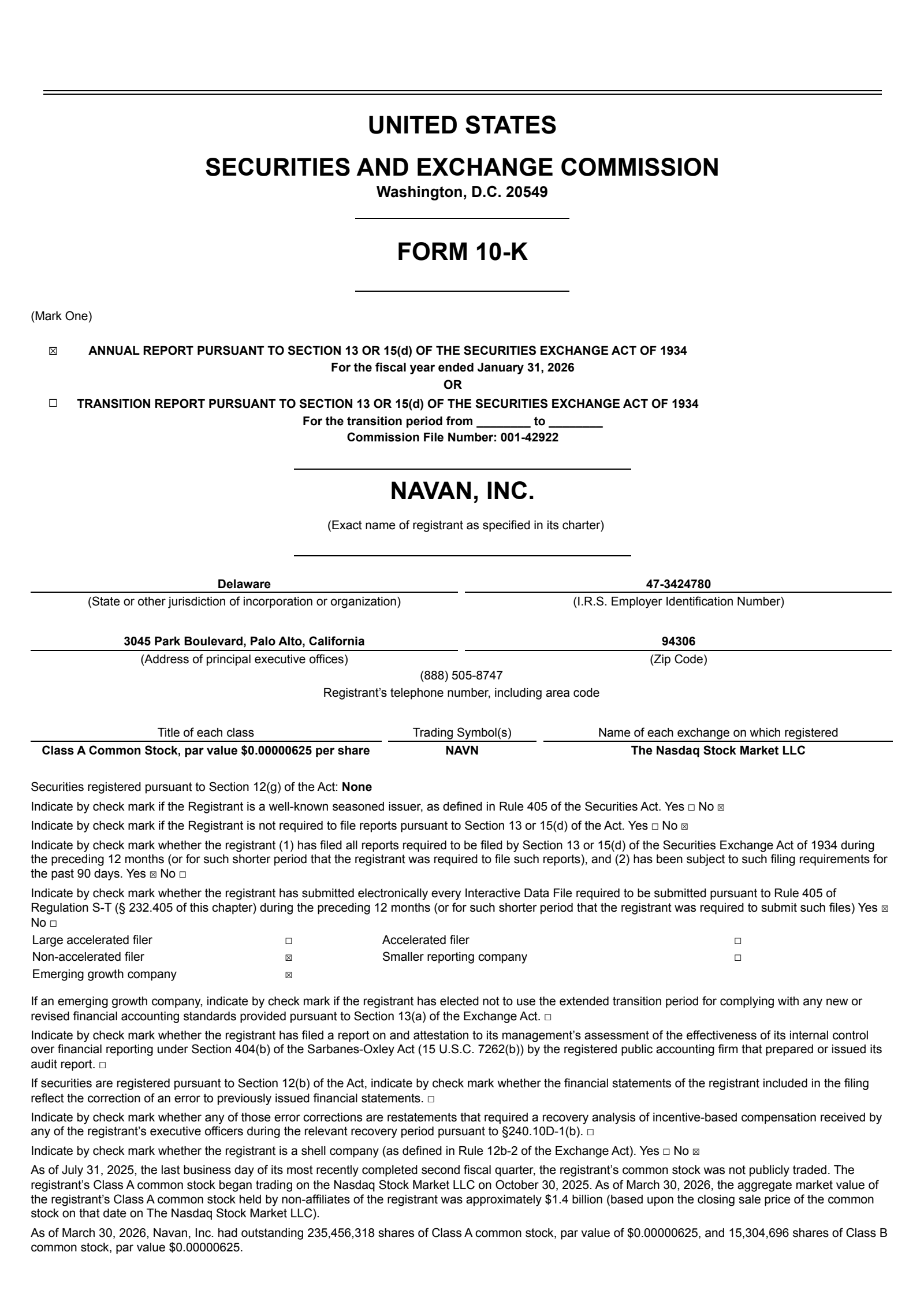 Navan's Q4 2026 Annual report