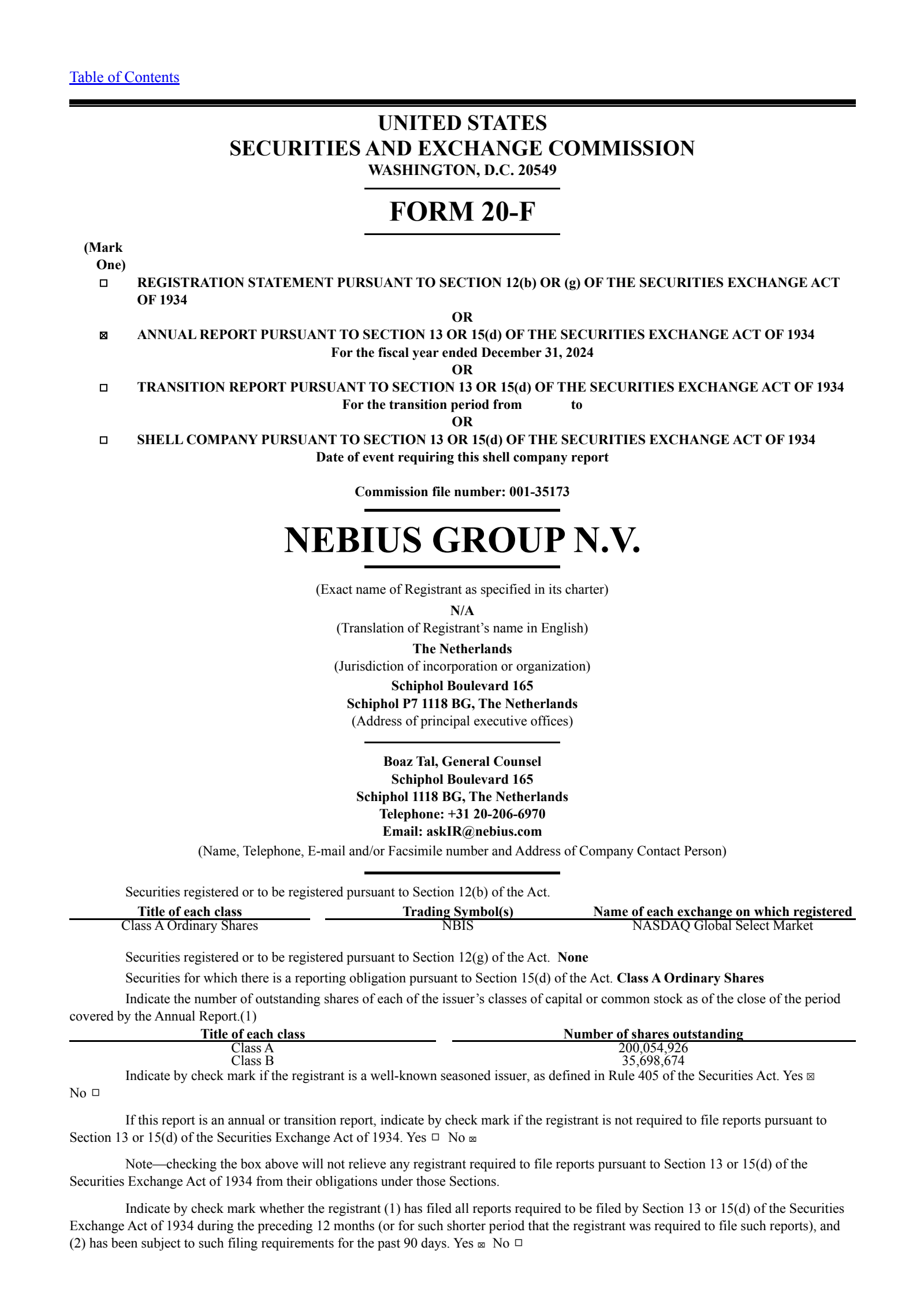 Nebius Group's Q4 2024 Annual report