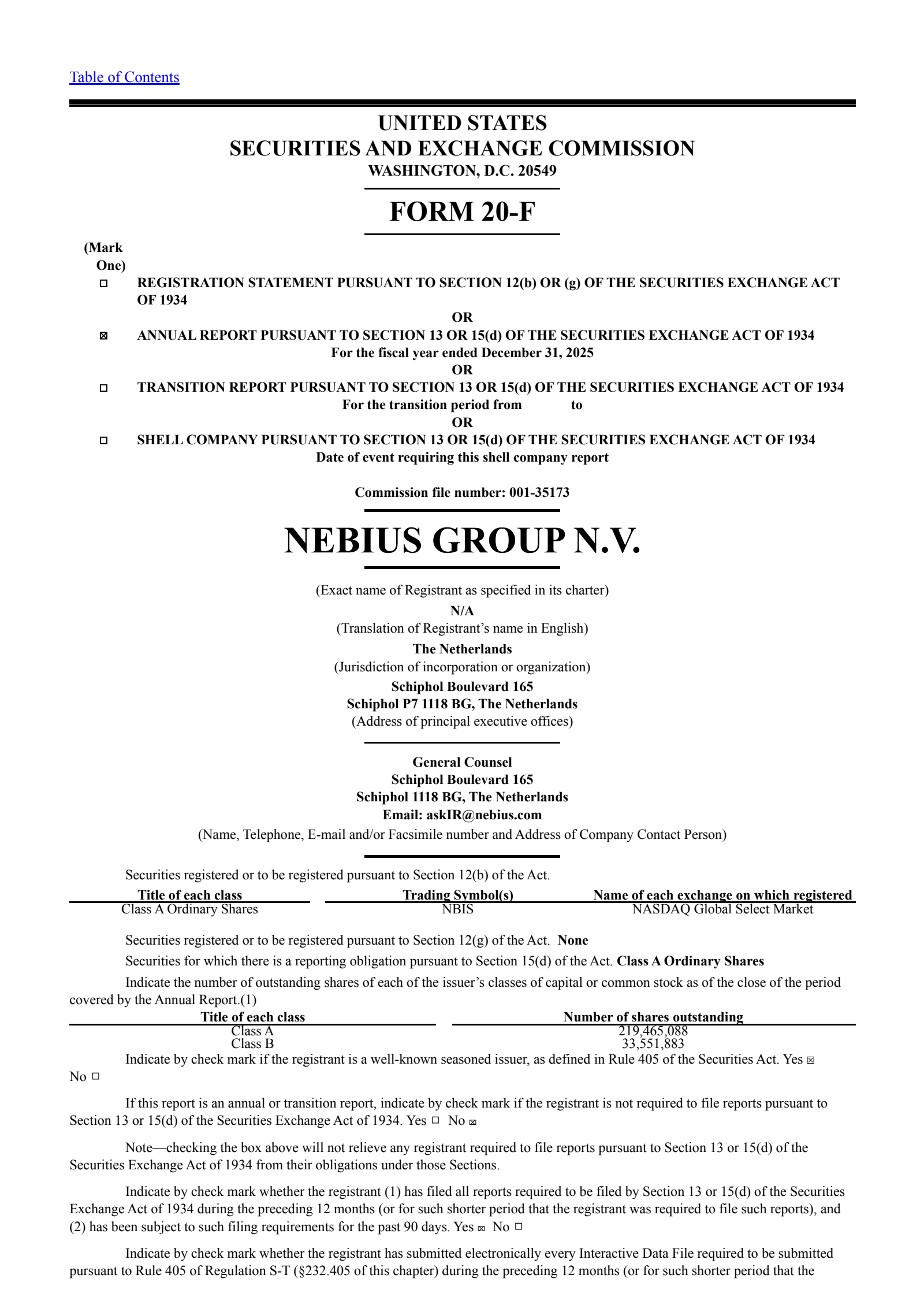 Nebius Group's Q4 2025 Annual report