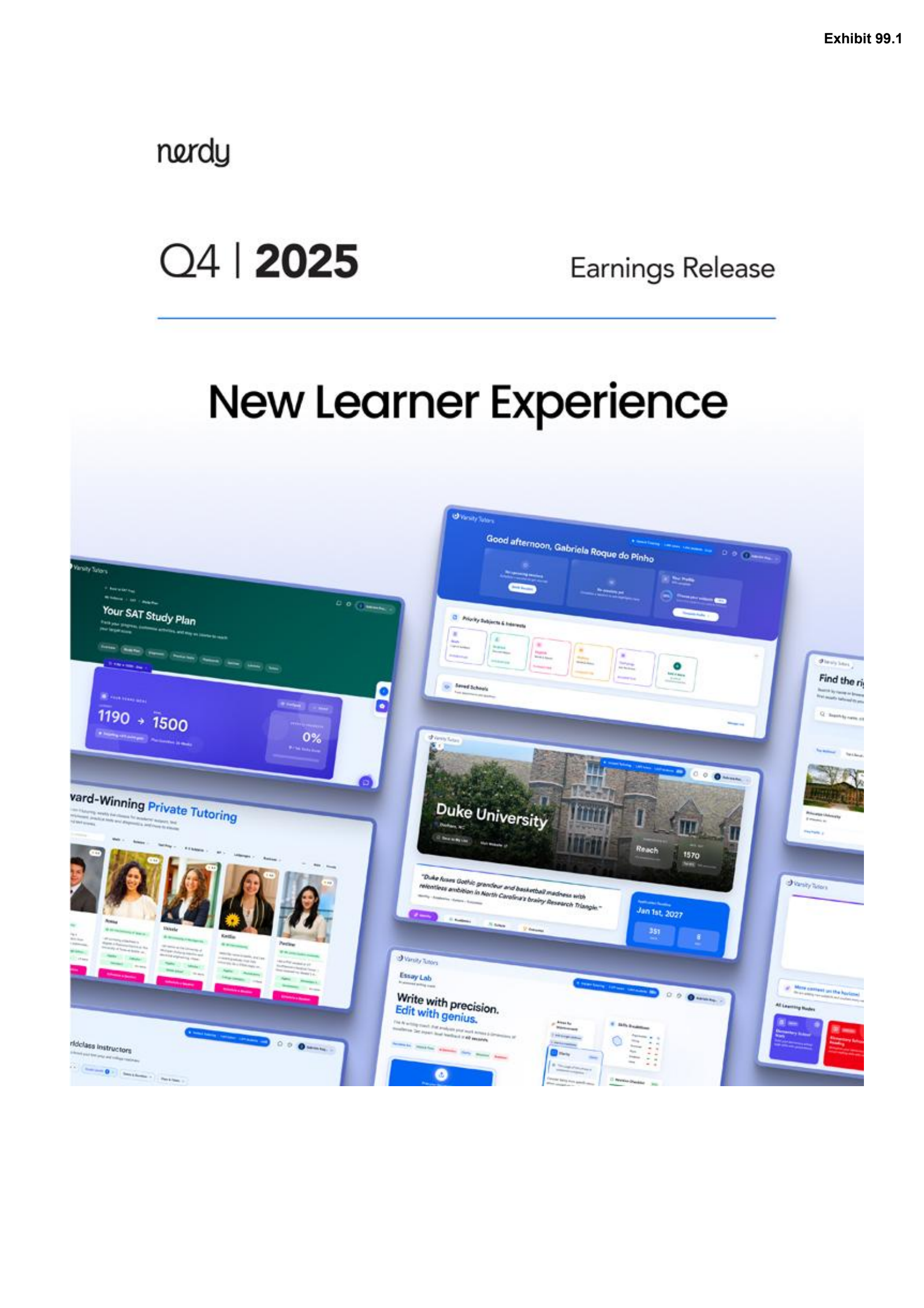 Nerdy's Q4 2025 Press Release