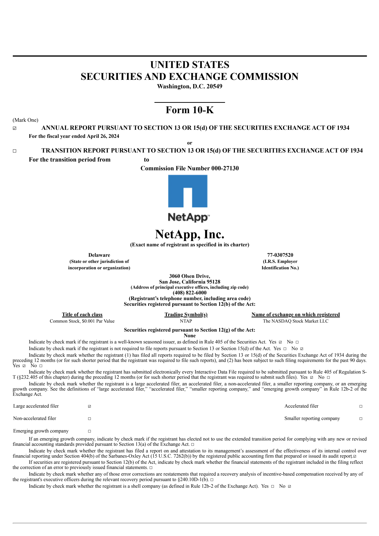 NetApp's Q4 2024 Annual report