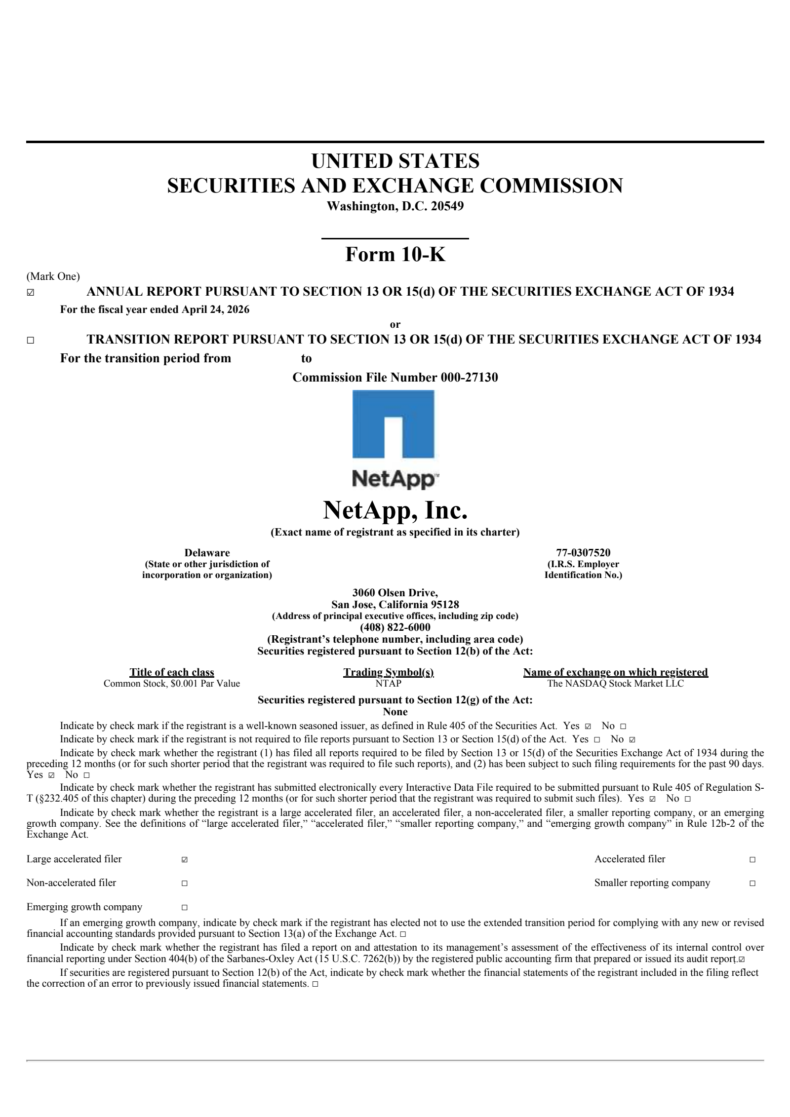 NetApp's Q4 2026 Annual report