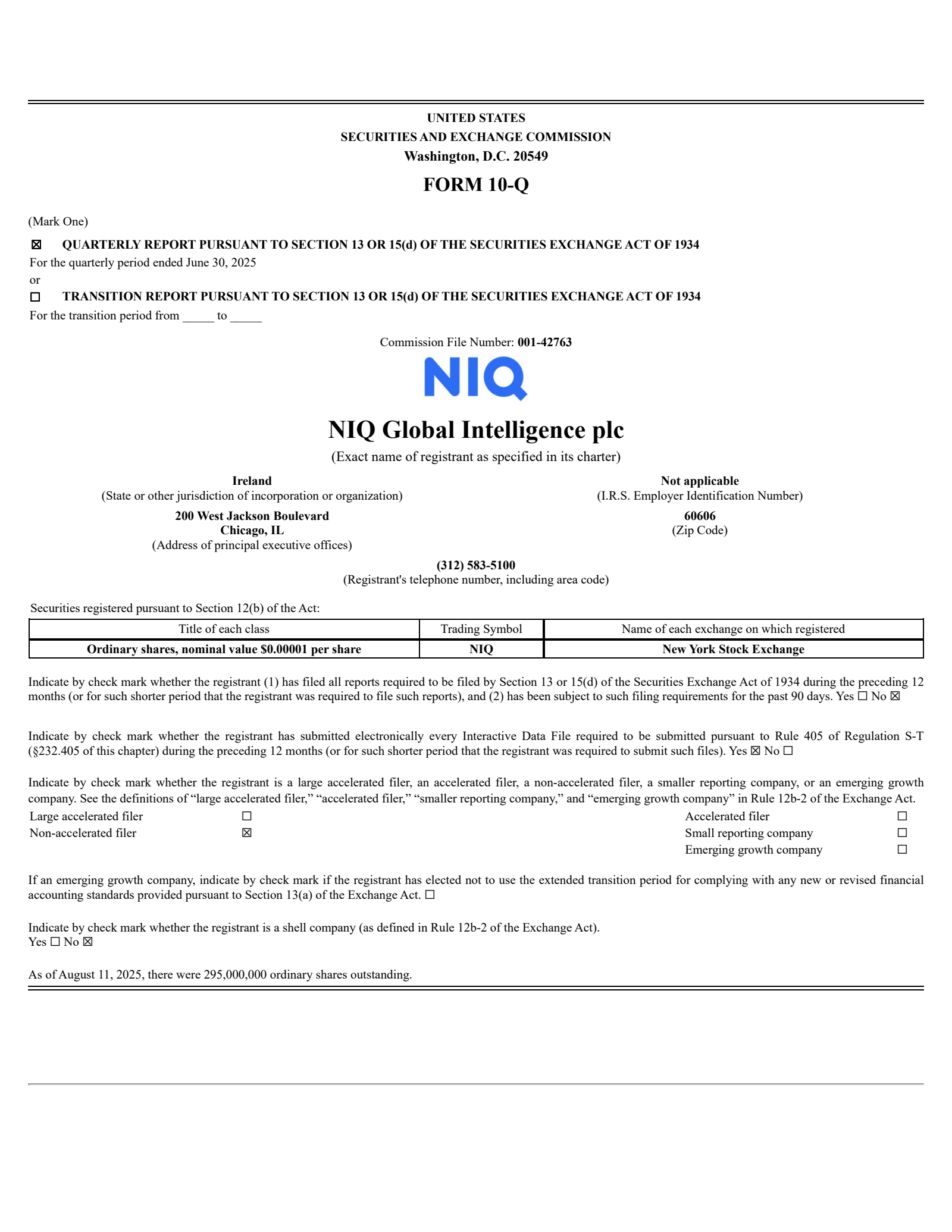 NIQ Global Intelligence's Q2 2025 Quarterly Report