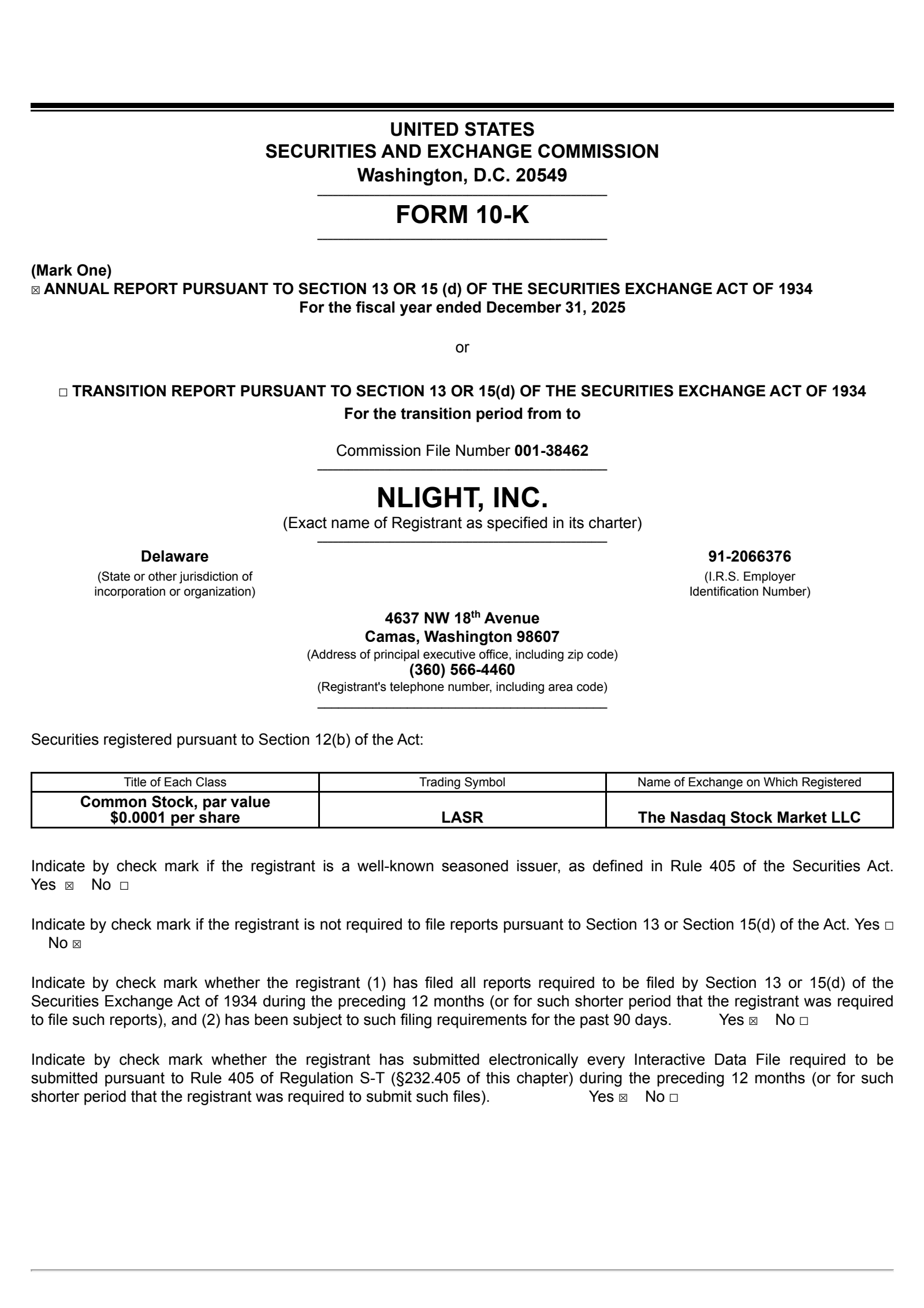 nLight's Q4 2025 Annual report