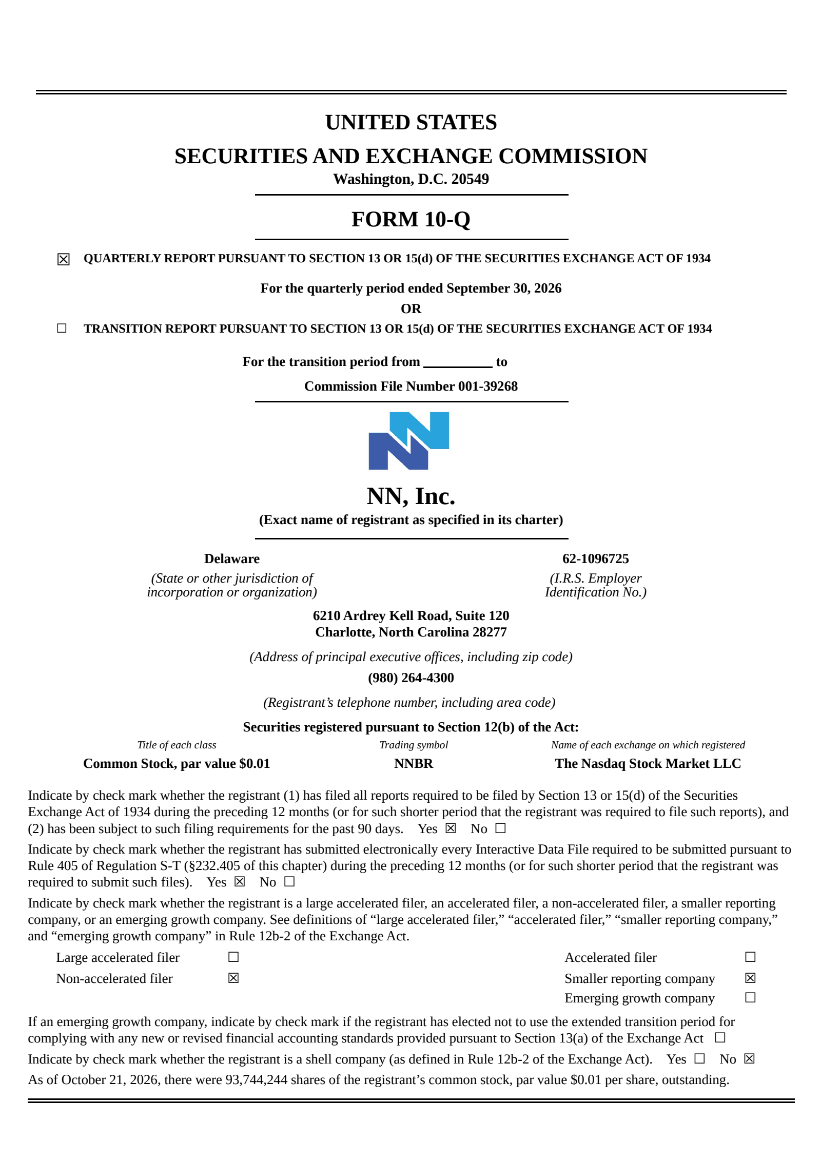NN's Q3 2026 Quarterly report