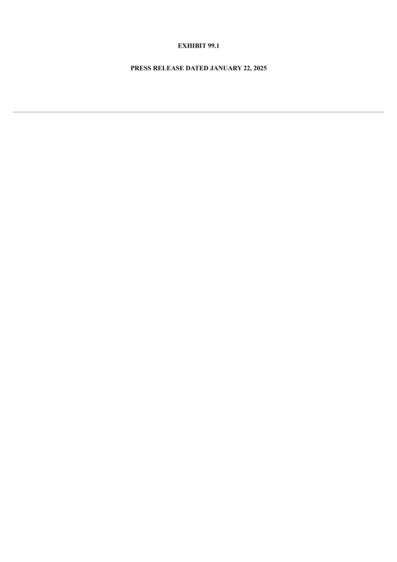 Northfield Bancorp, Inc. (Staten Island, NY)'s Q4 2024 Press Release