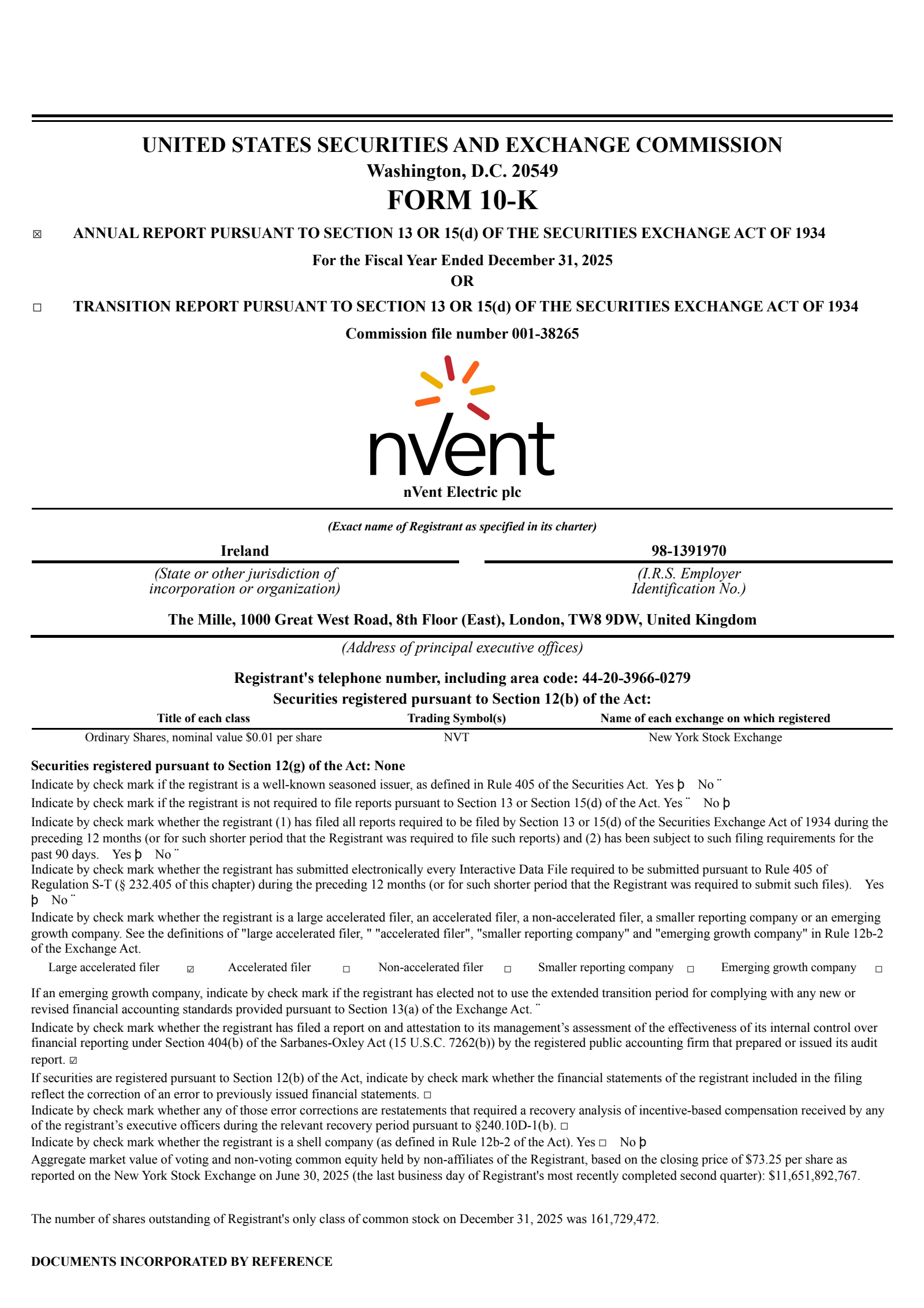 nVent Electric's Q4 2025 Annual report