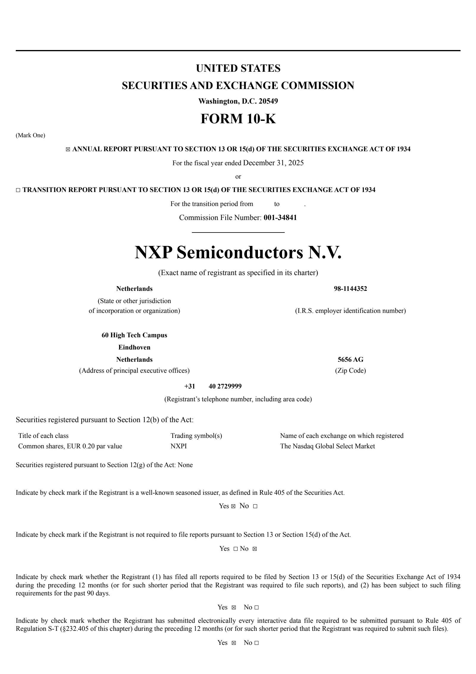 NXP Semiconductors' Q4 2025 Annual report