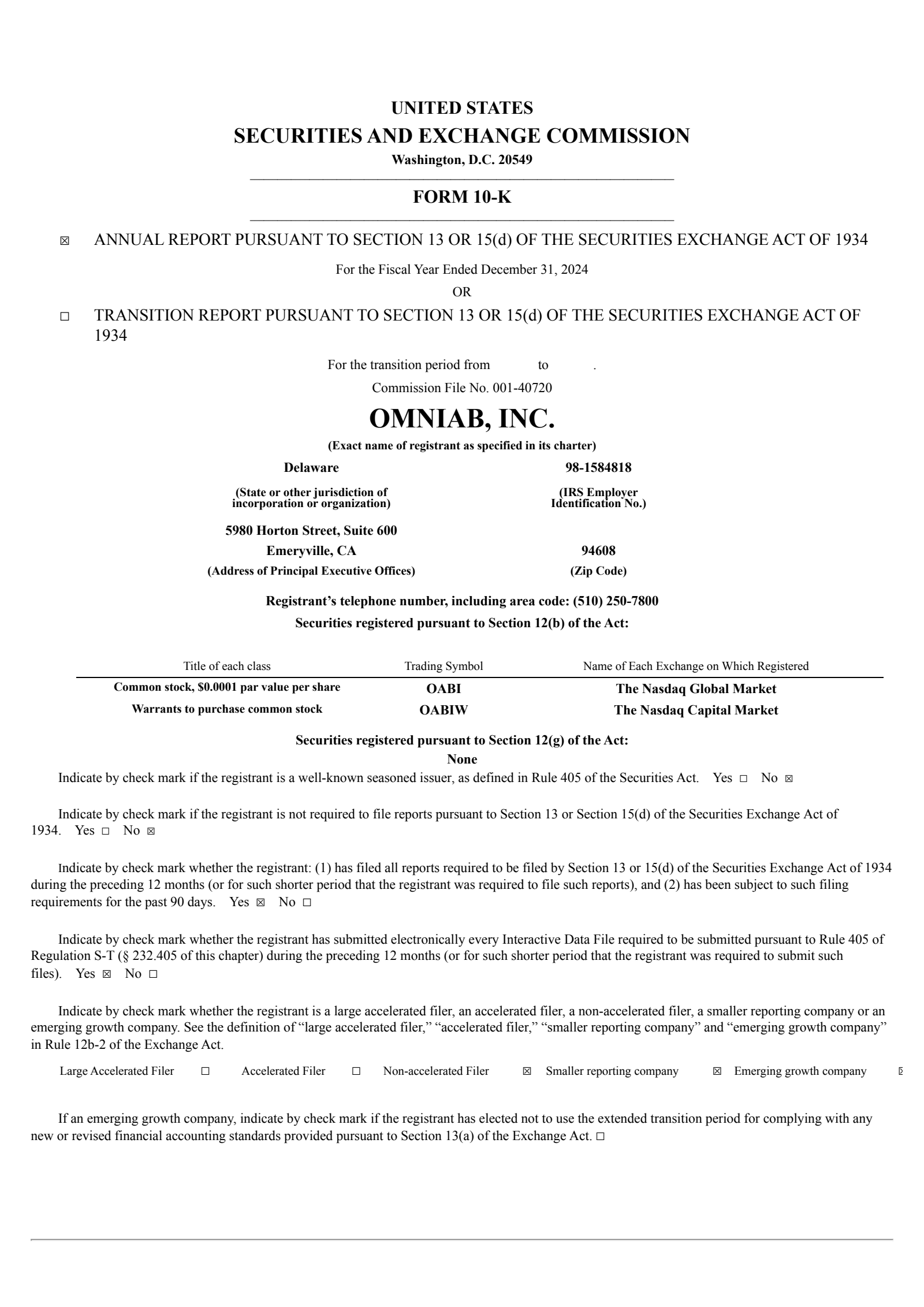 OmniAb's Q4 2024 Annual report