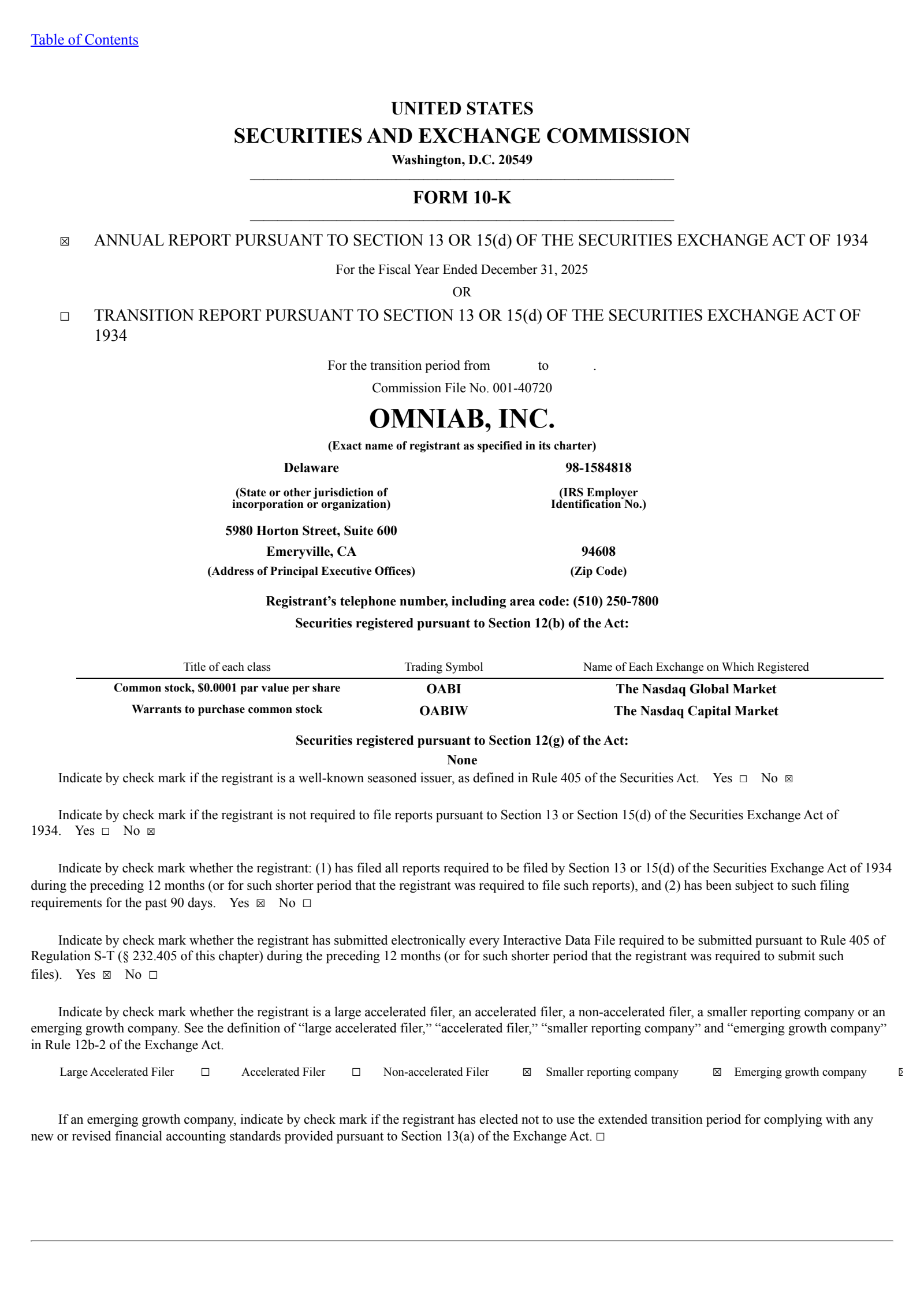 OmniAb's Q4 2025 Annual report