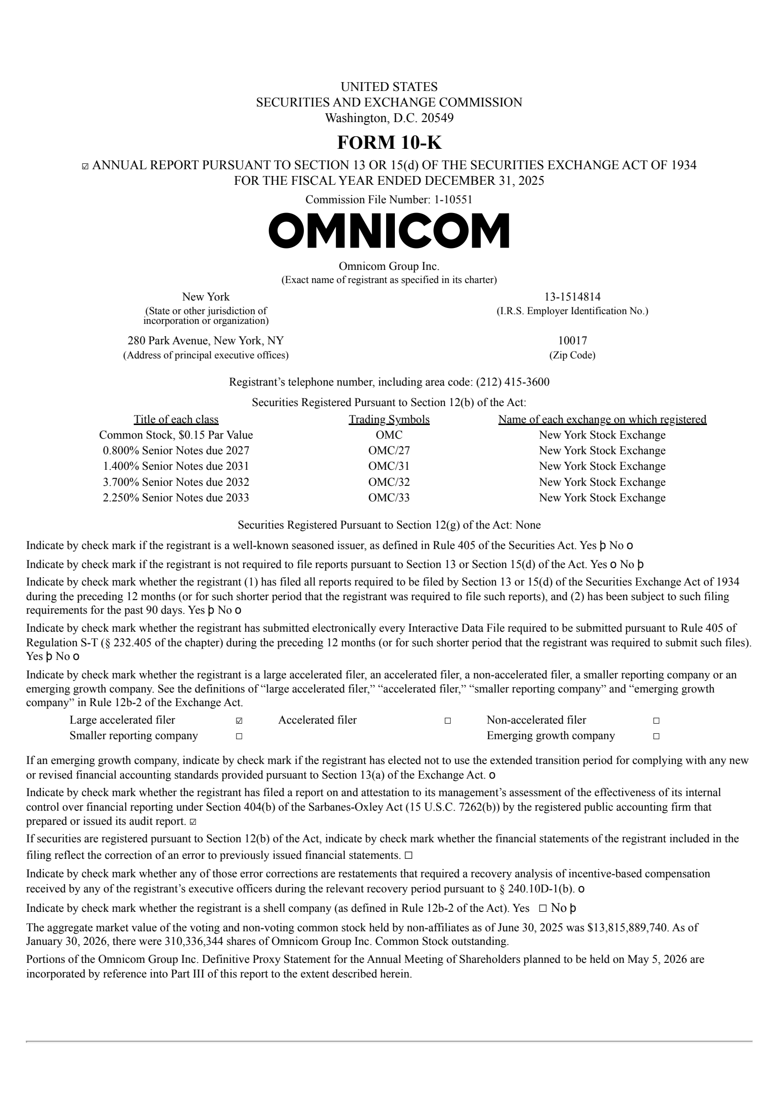 Omnicom Group's Q4 2025 Annual report