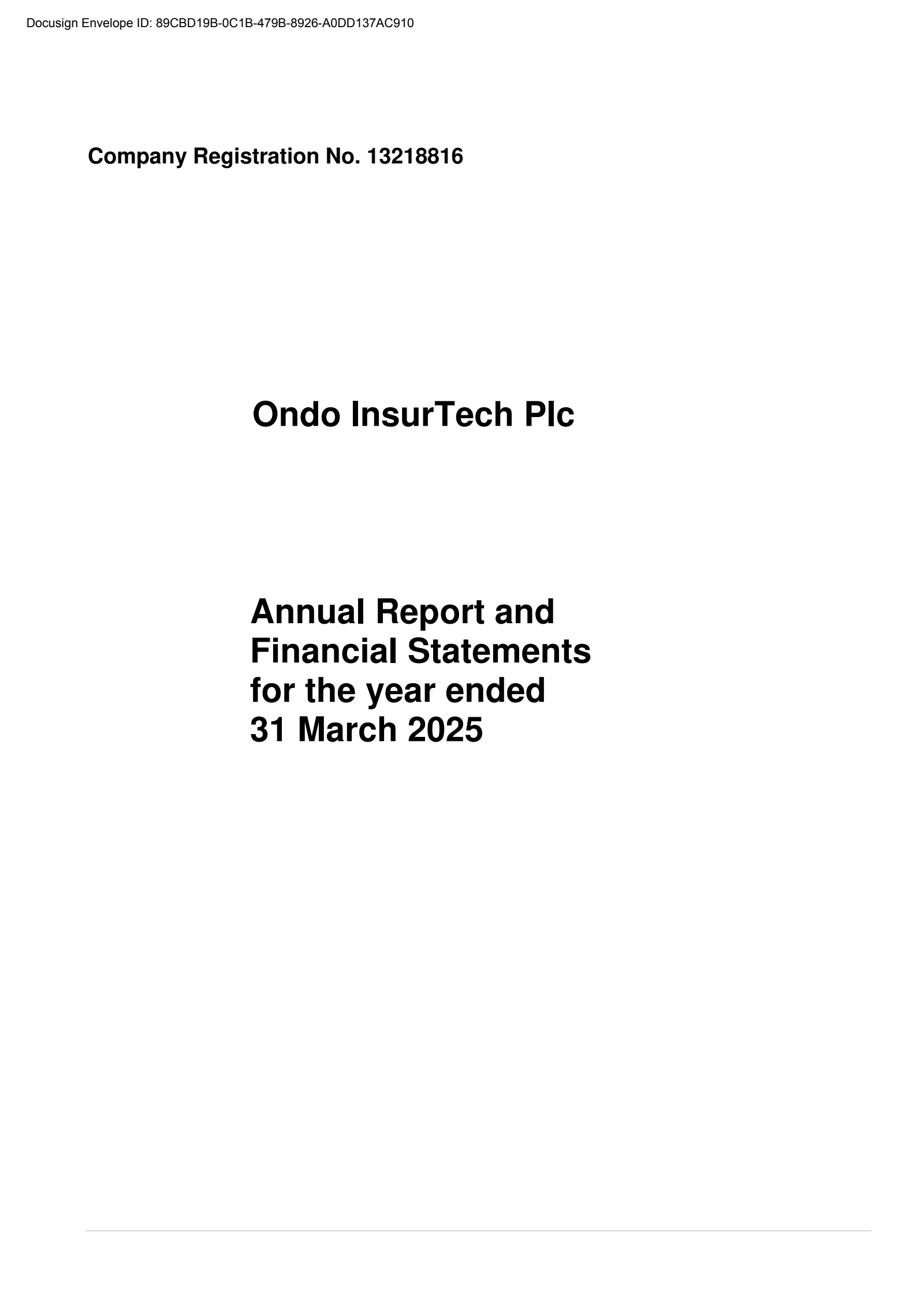 Ondo InsurTech's H2 2025 Annual report