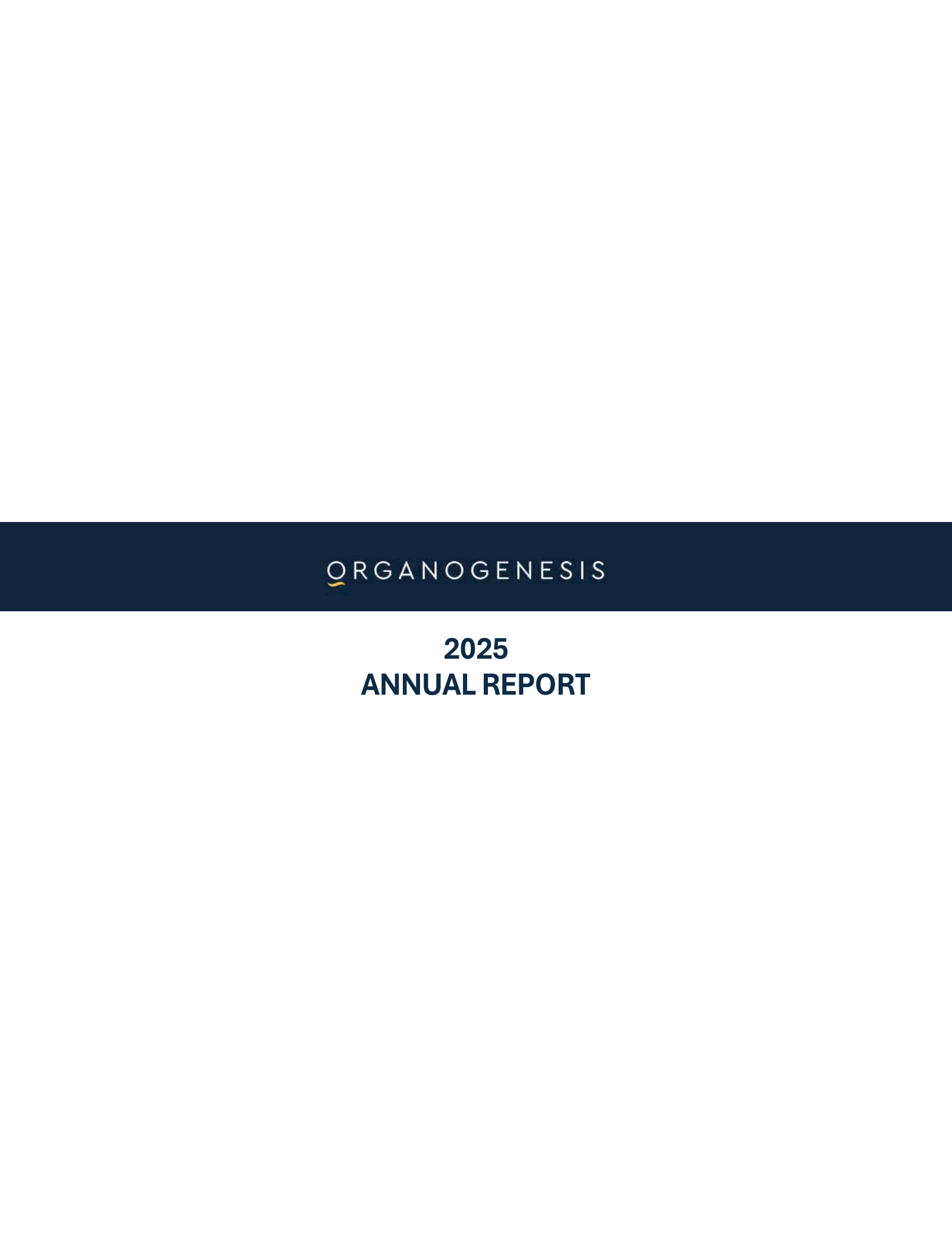 Organogenesis' Q4 2025 Annual report
