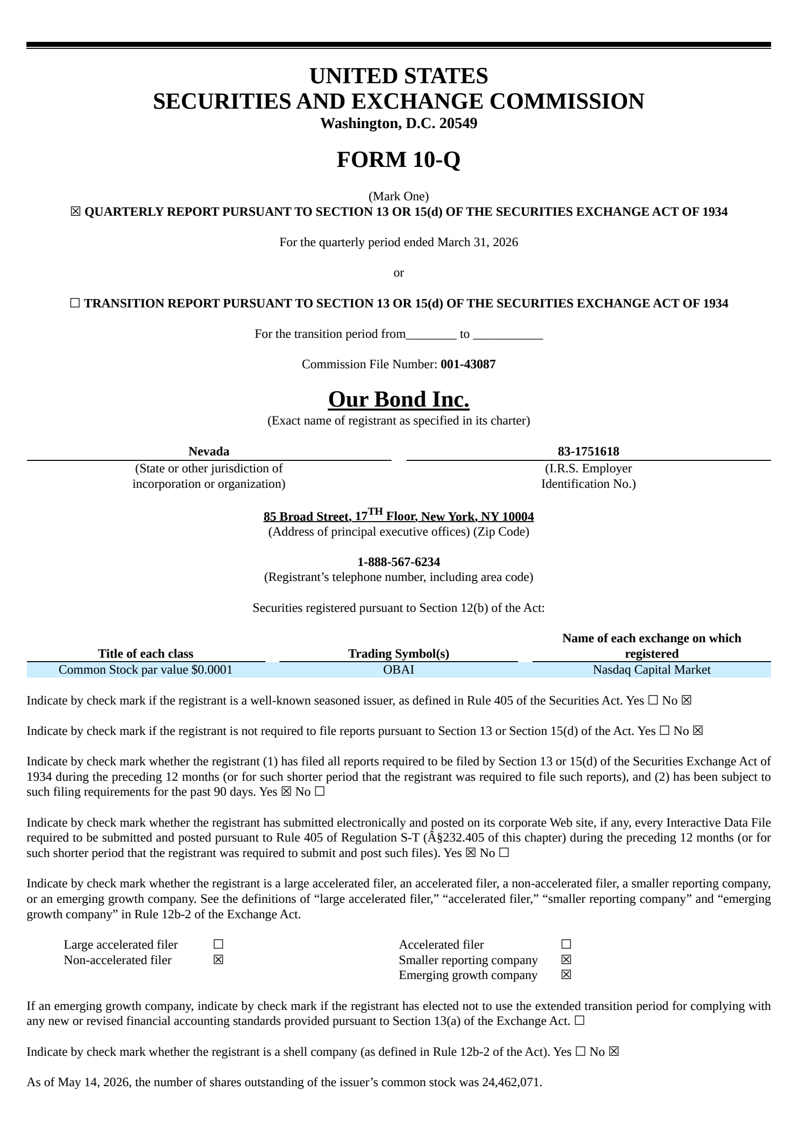 TG-17's Q1 2026 Quarterly report