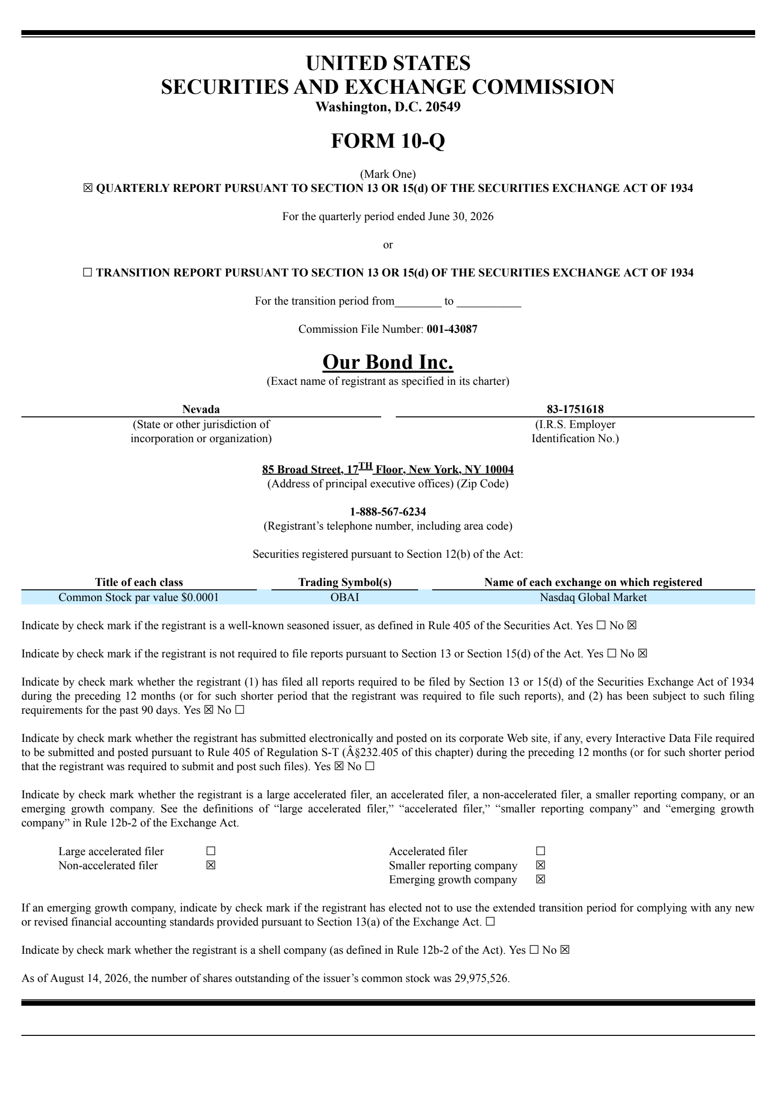 TG-17's Q2 2026 Quarterly report