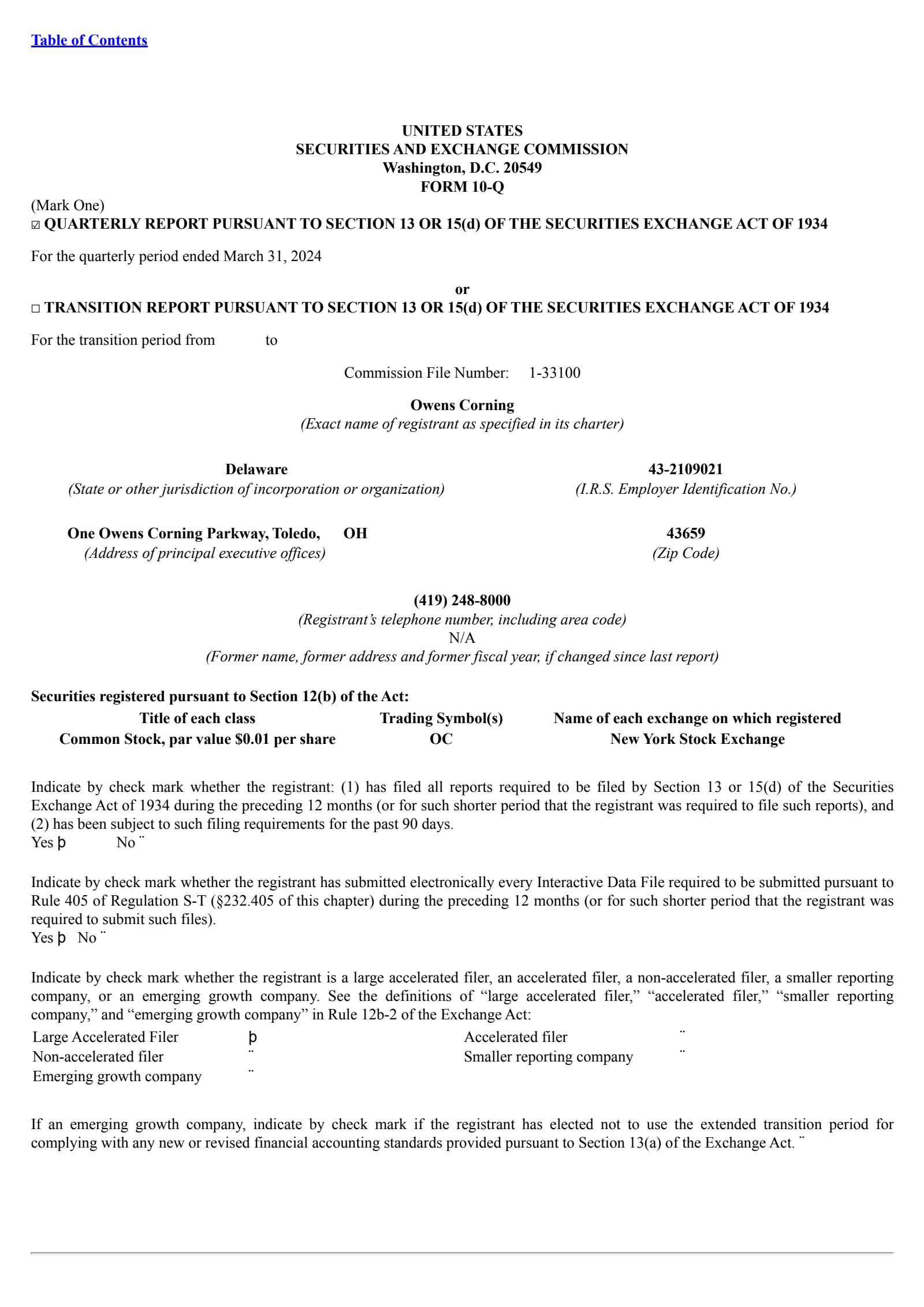 Exxon Mobil's Q1 2024 Quarterly report
