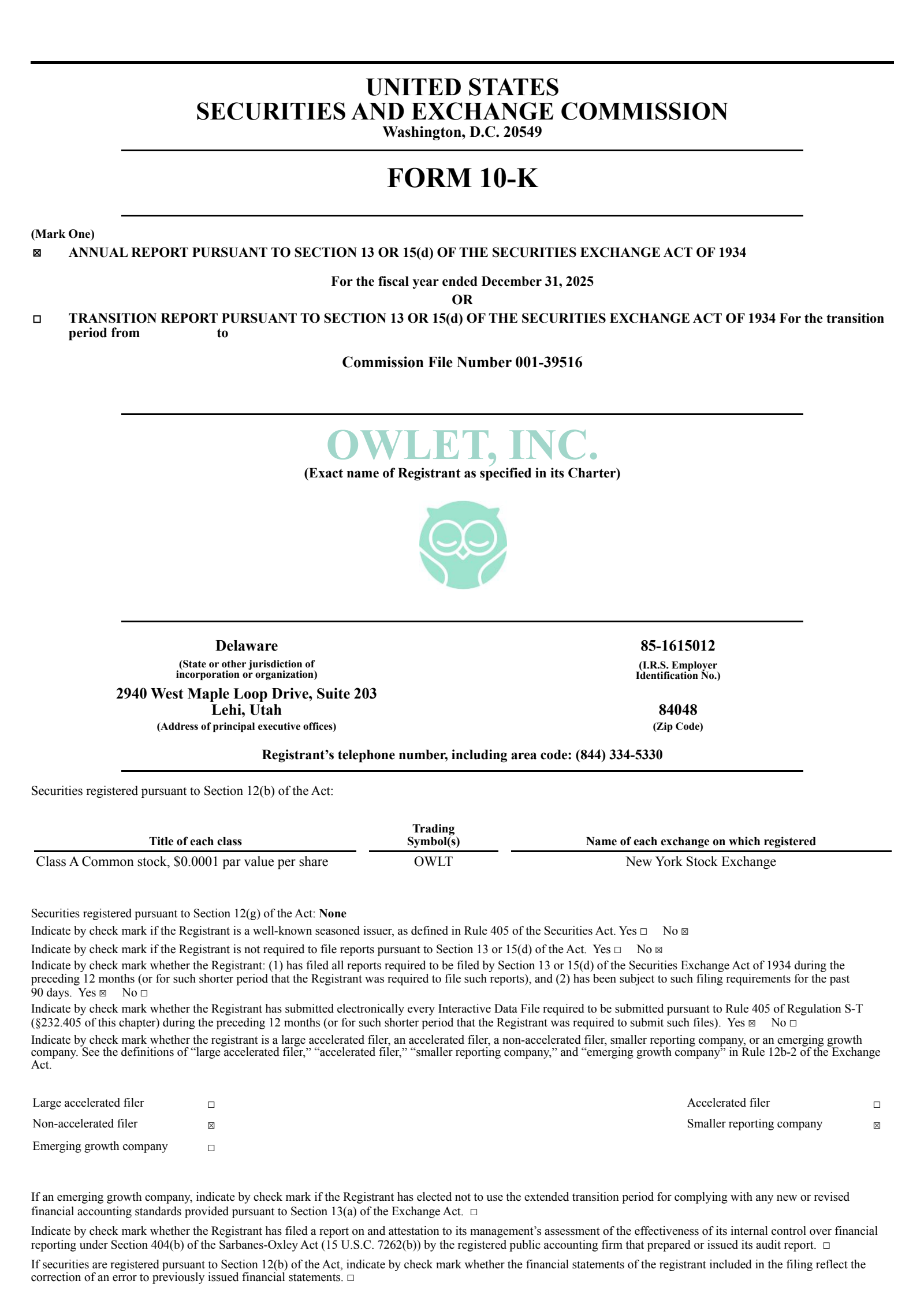 Owlet's Q4 2025 Annual report