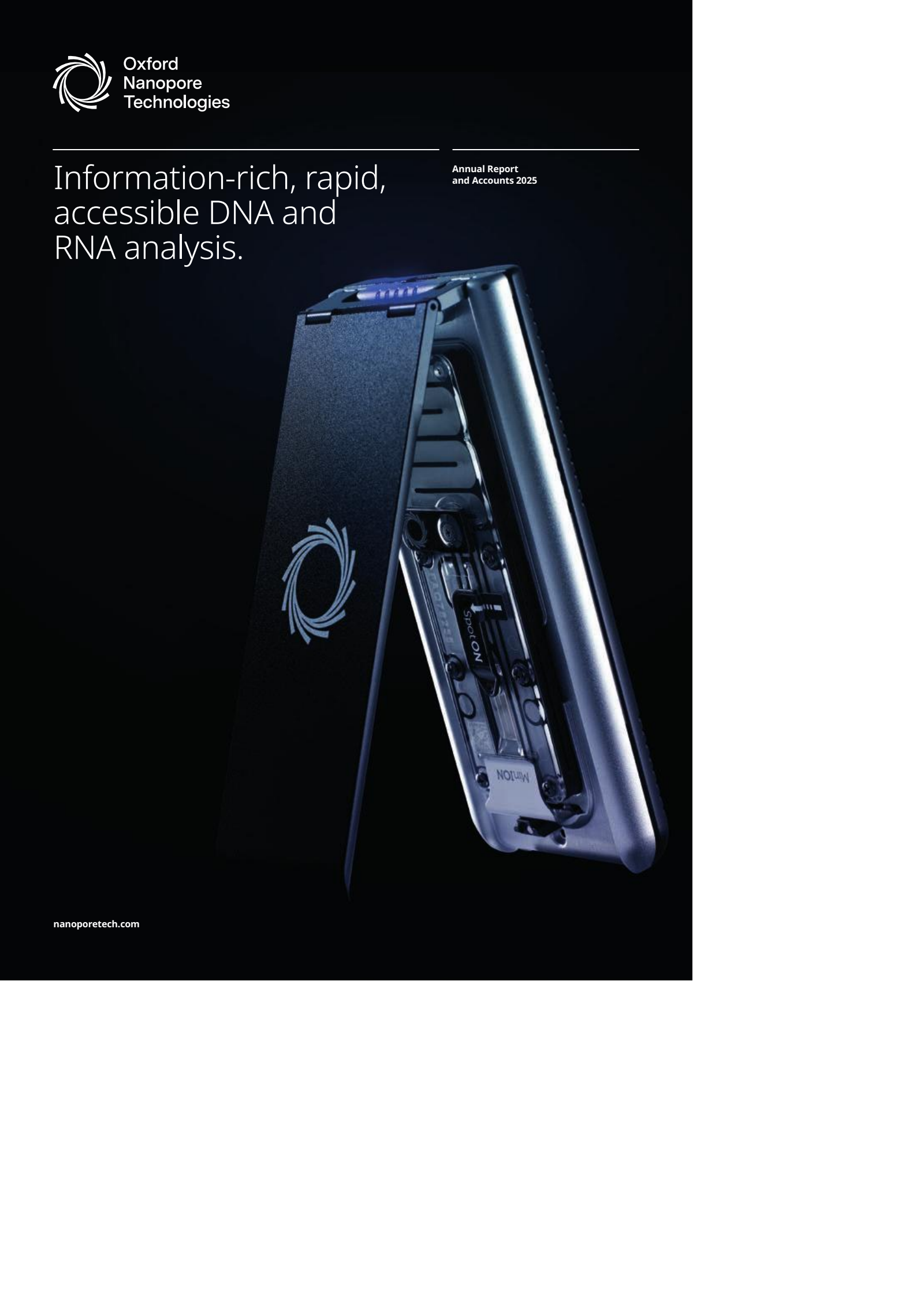 Oxford Nanopore Technologies' H2 2025 Annual report