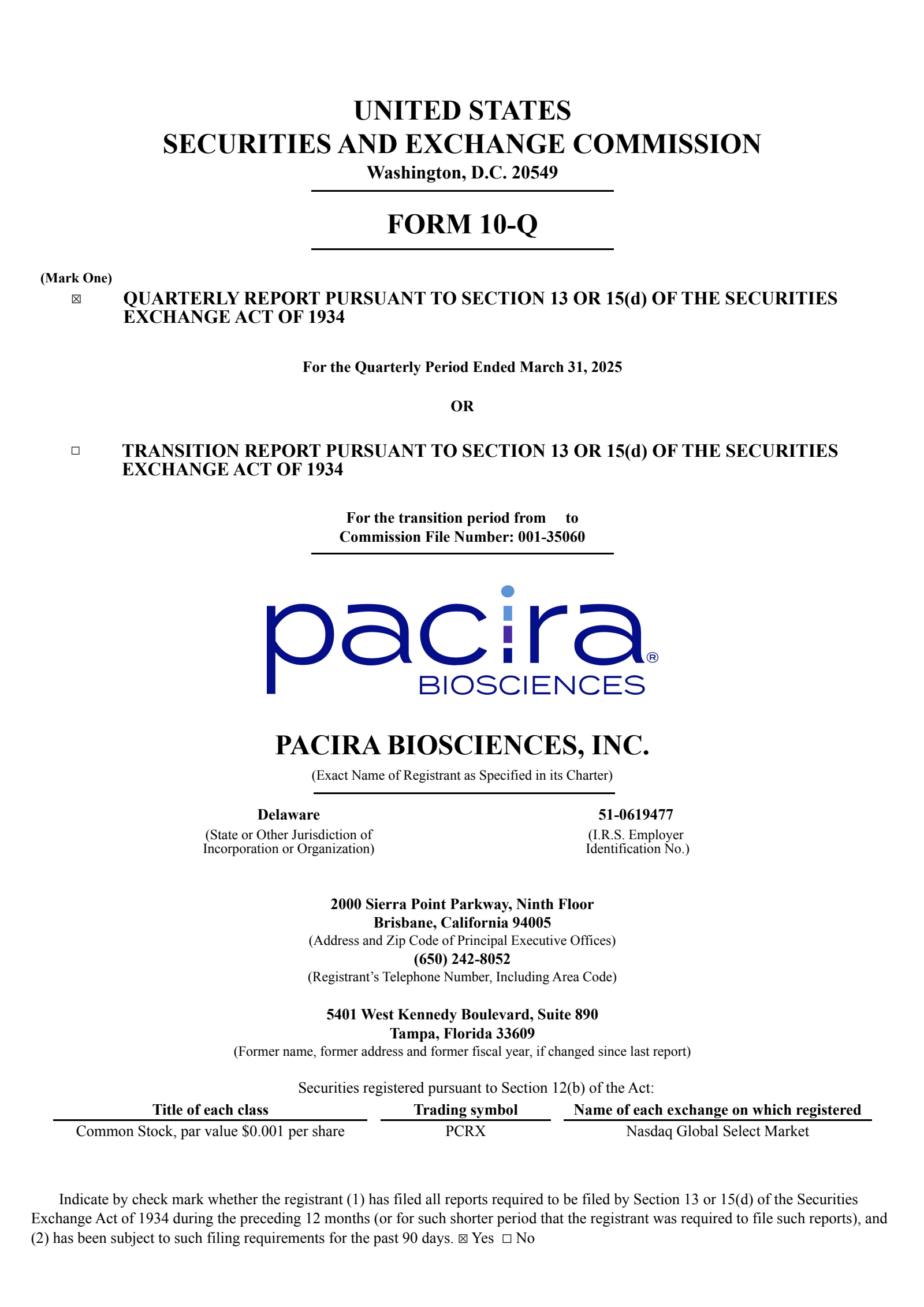 Pacira BioSciences' Q1 2025 Quarterly report