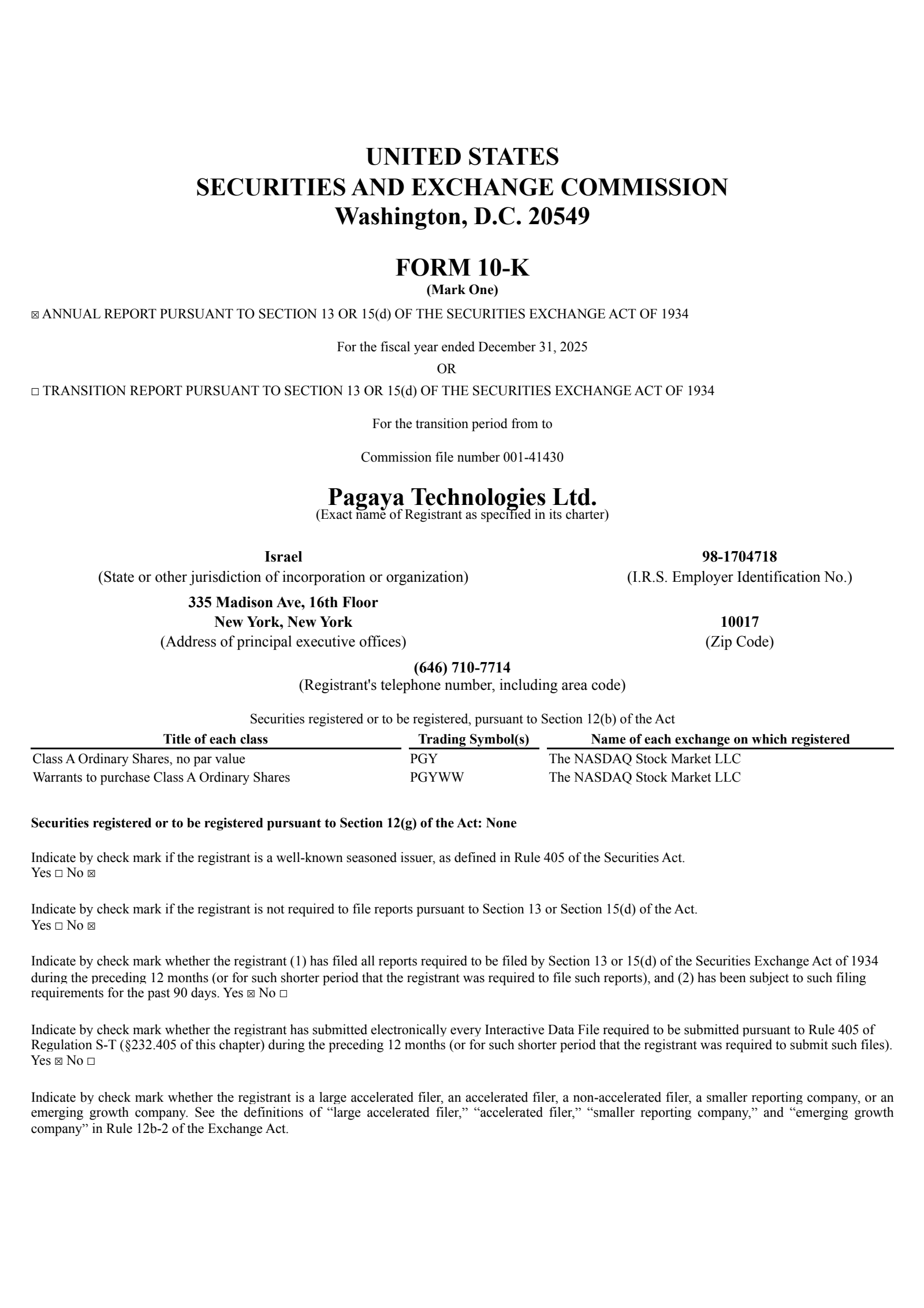 Pagaya Technologies' Q4 2025 Annual report