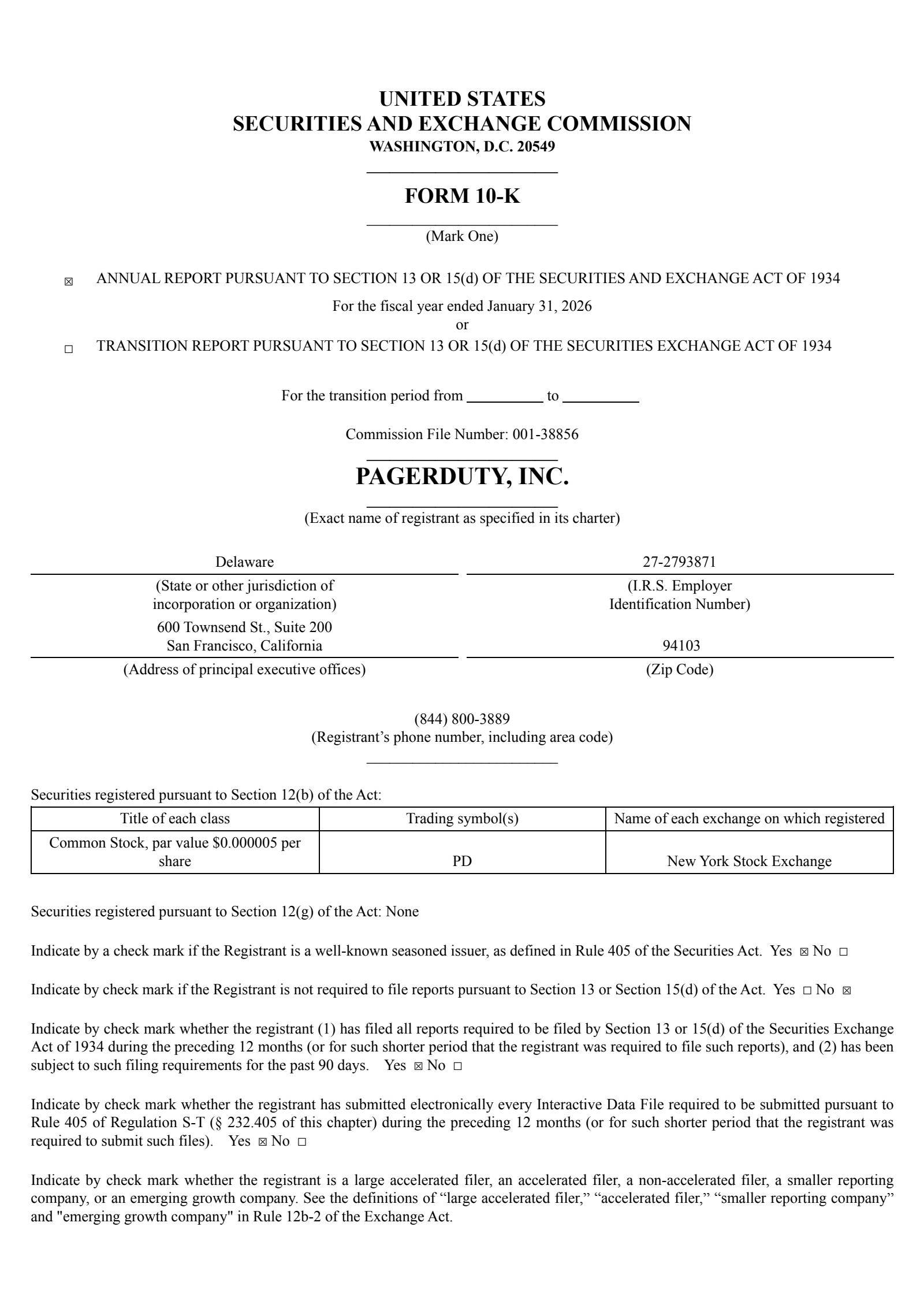 PagerDuty's Q4 2026 Annual report