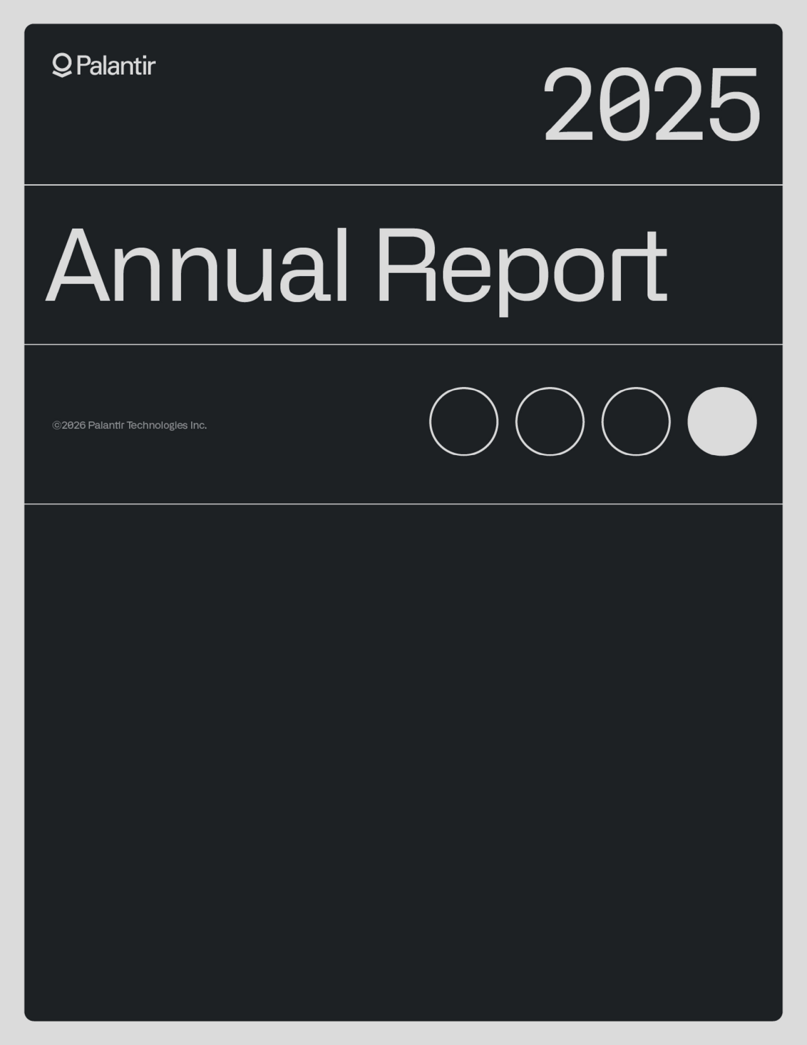 Palantir Technologies' Q4 2025 Annual report