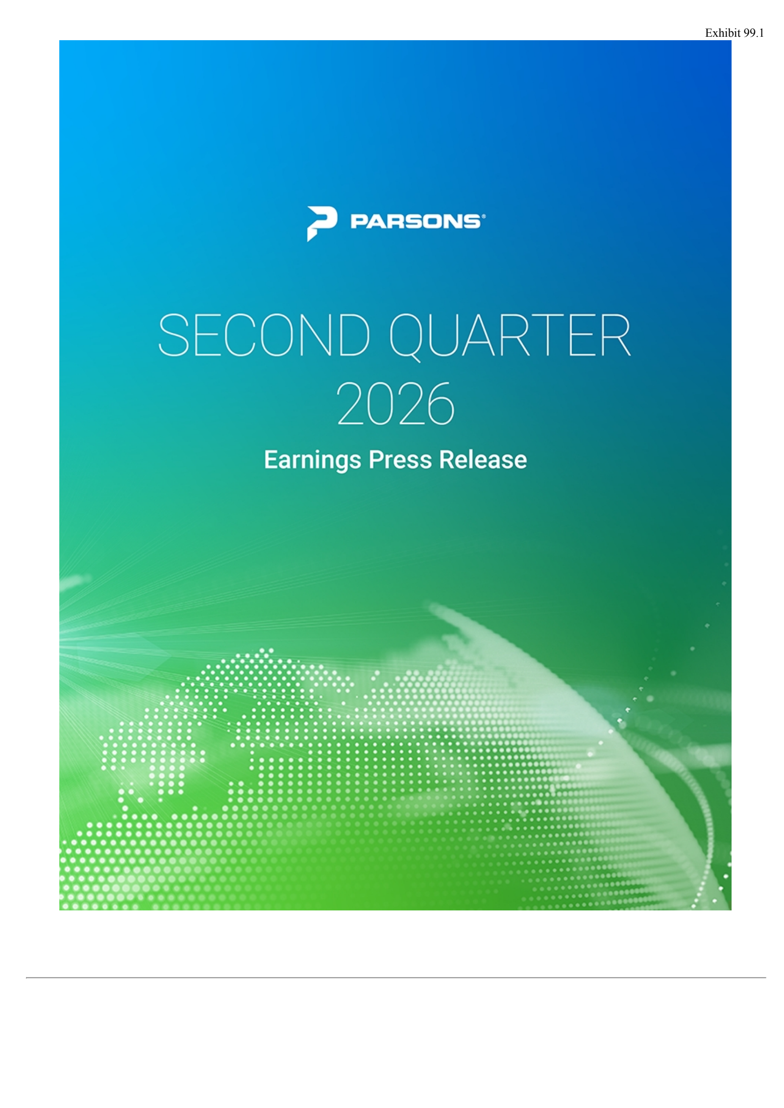 Parsons' Q2 2026 Press Release