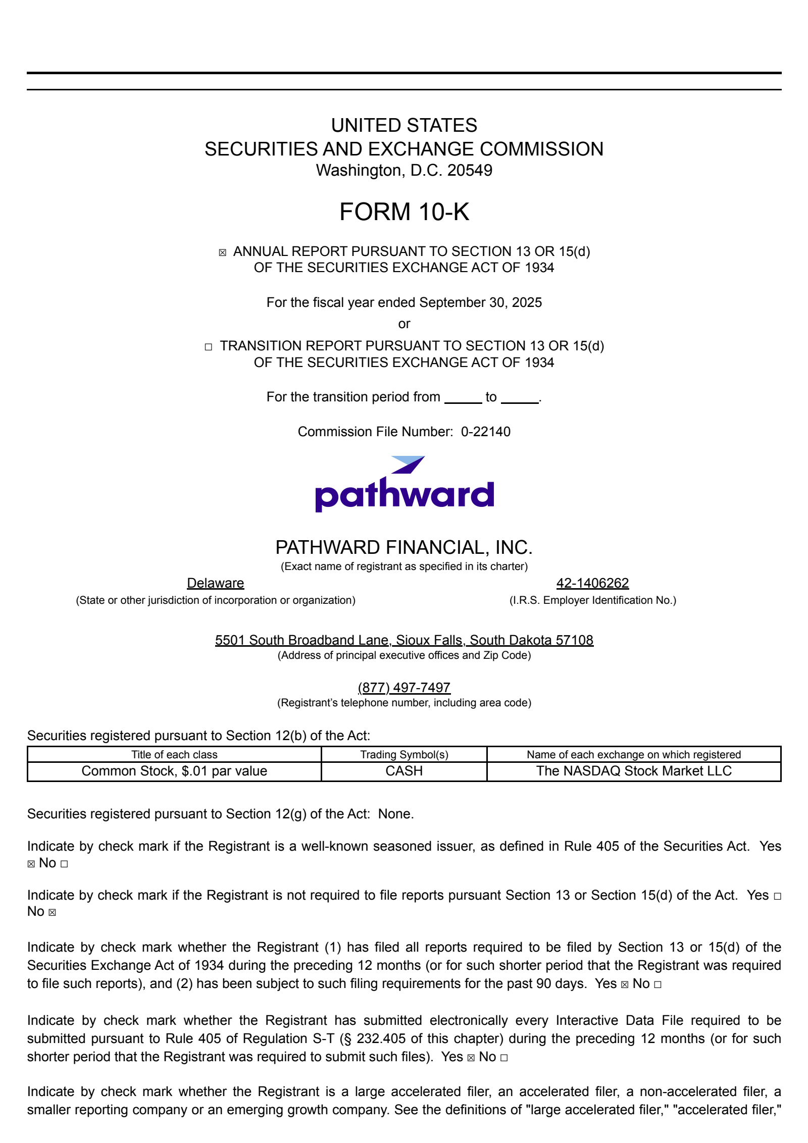 Pathward Financial's Q4 2025 Annual Report