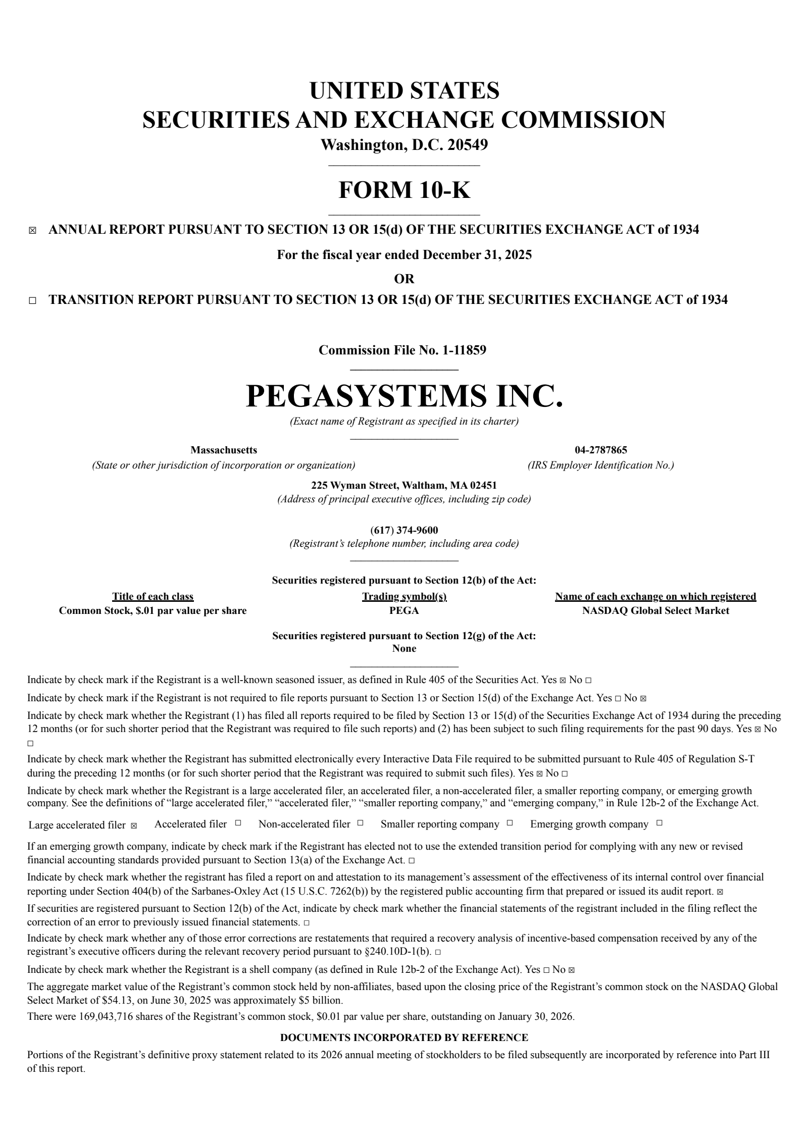 Pegasystems' Q4 2025 Annual report