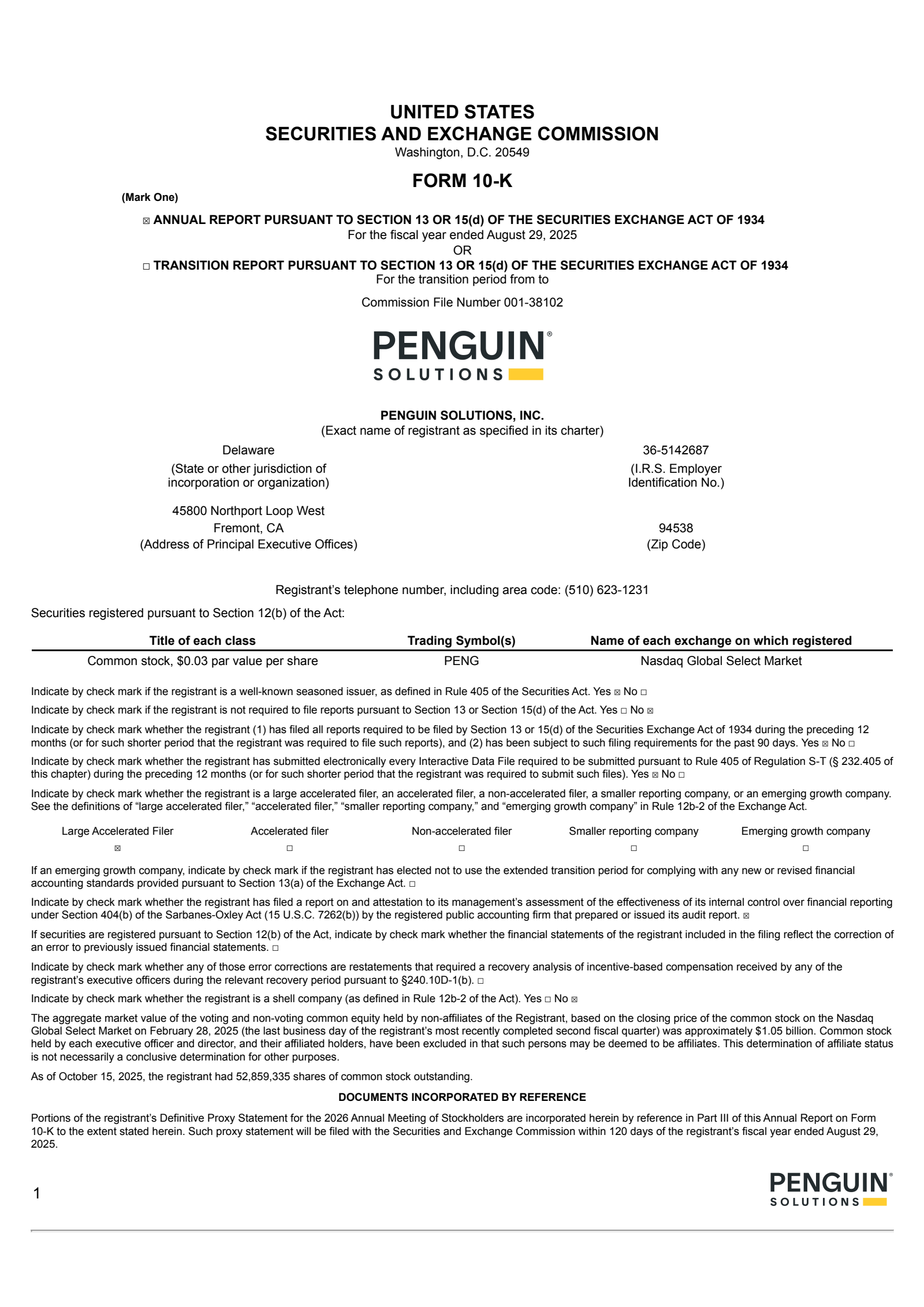 Penguin Solutions' Q4 2025 Annual Report
