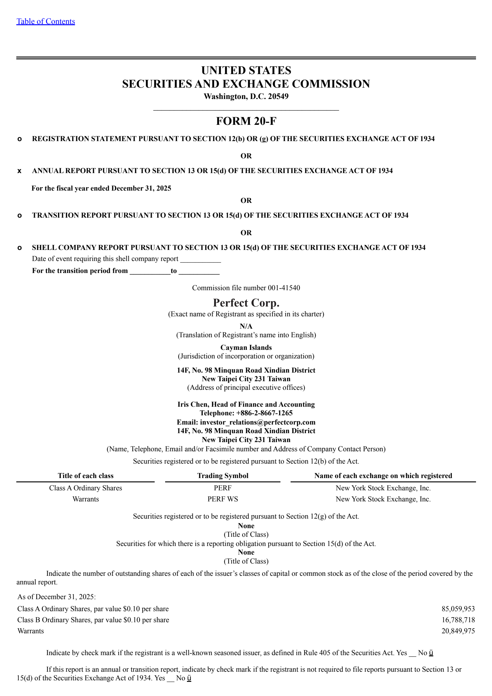 Perfect's Q4 2025 Annual report