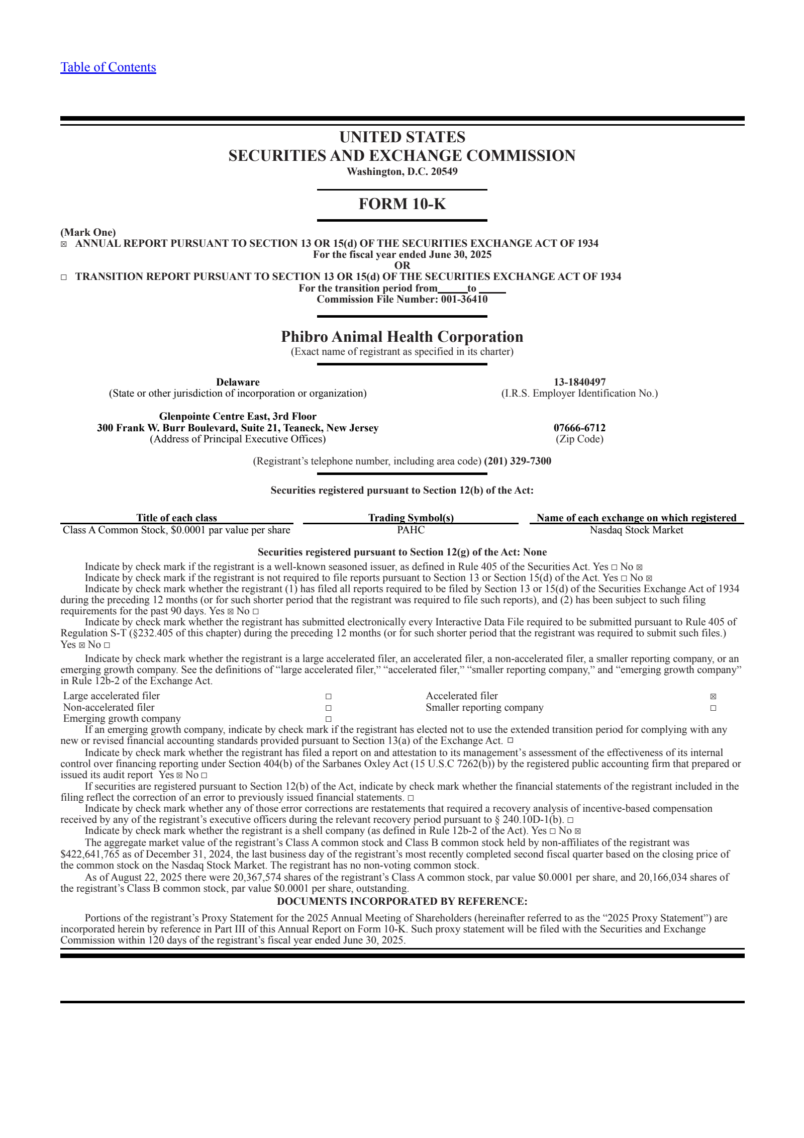Phibro Animal Health's Q4 2025 Annual report