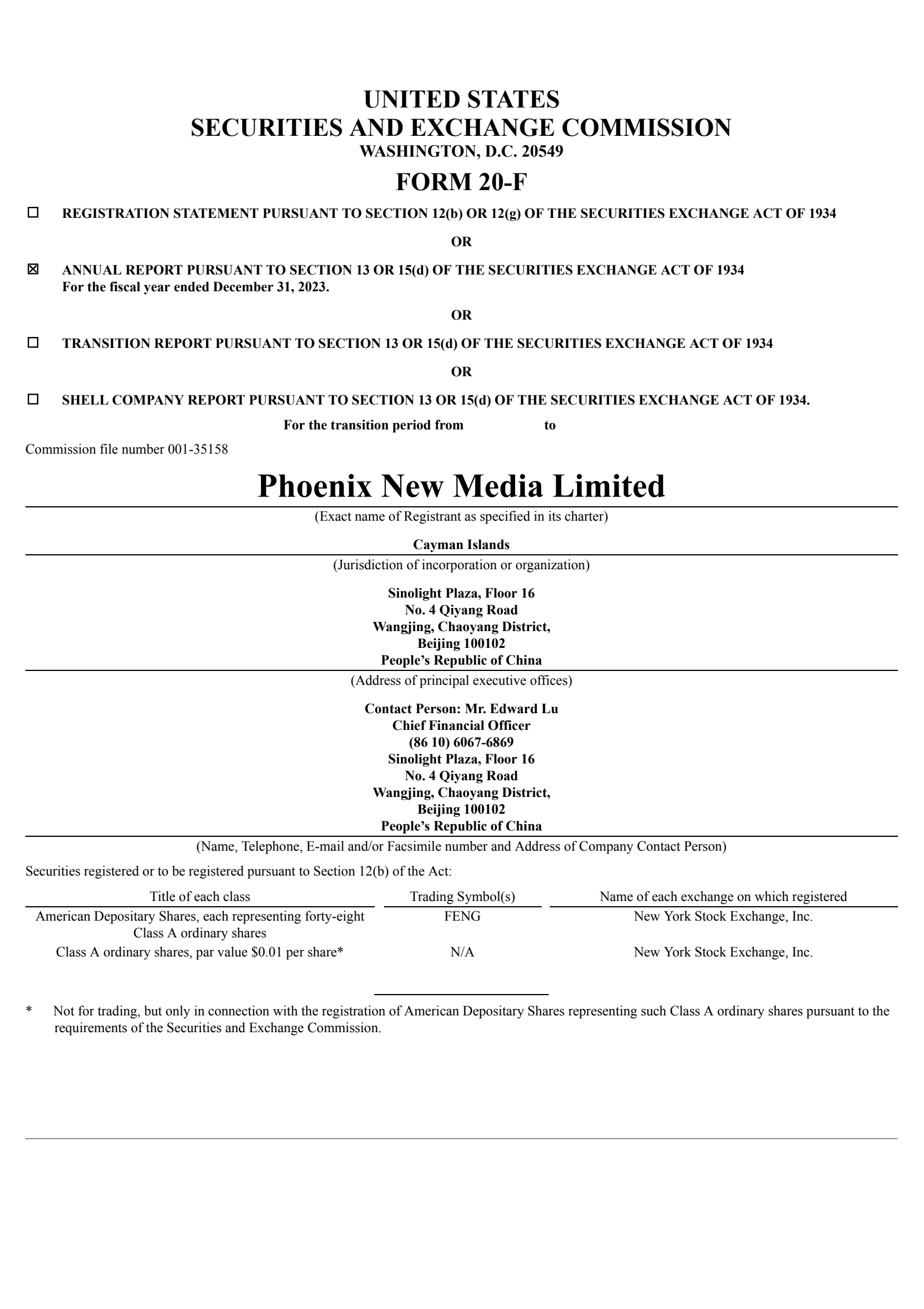 Phoenix New Media's Q4 2023 Annual Report