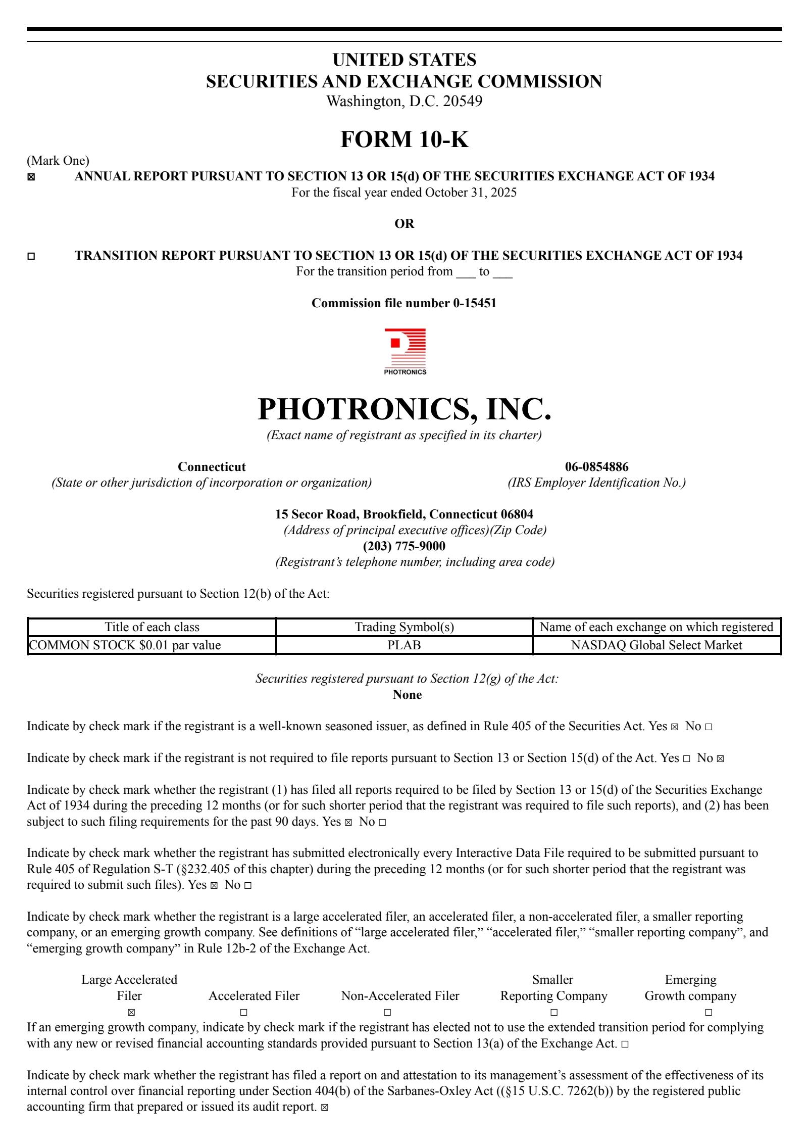PLAB Q4 2025 Earnings Report on 12/10/2025
