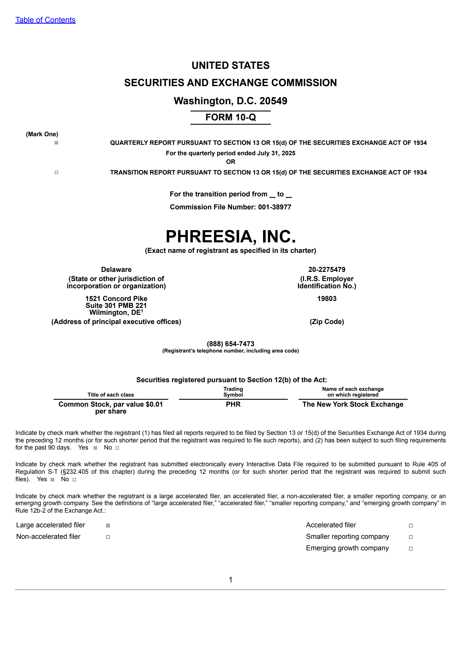 Phreesia's Q2 2026 Quarterly report
