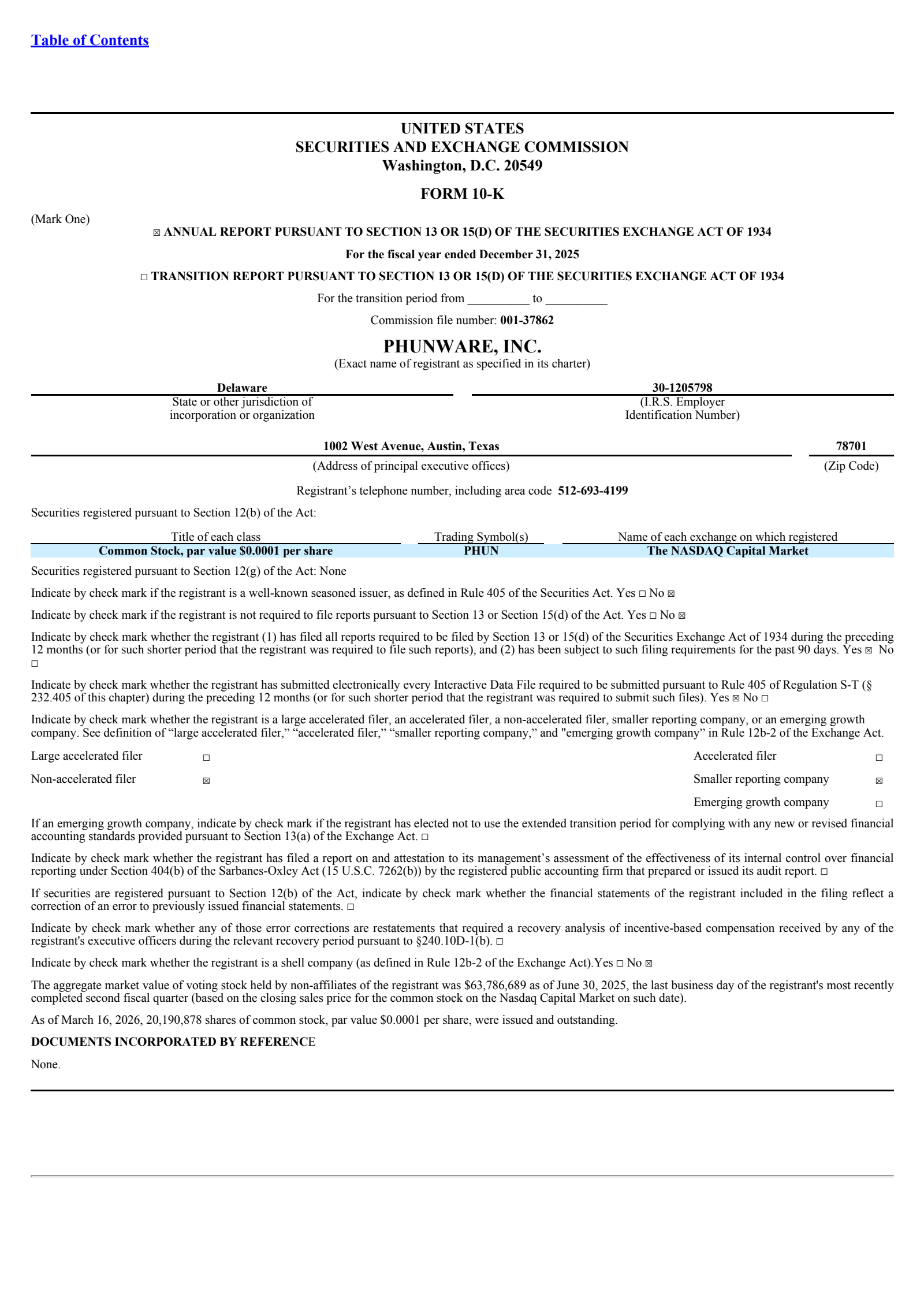 Phunware's Q4 2025 Annual report