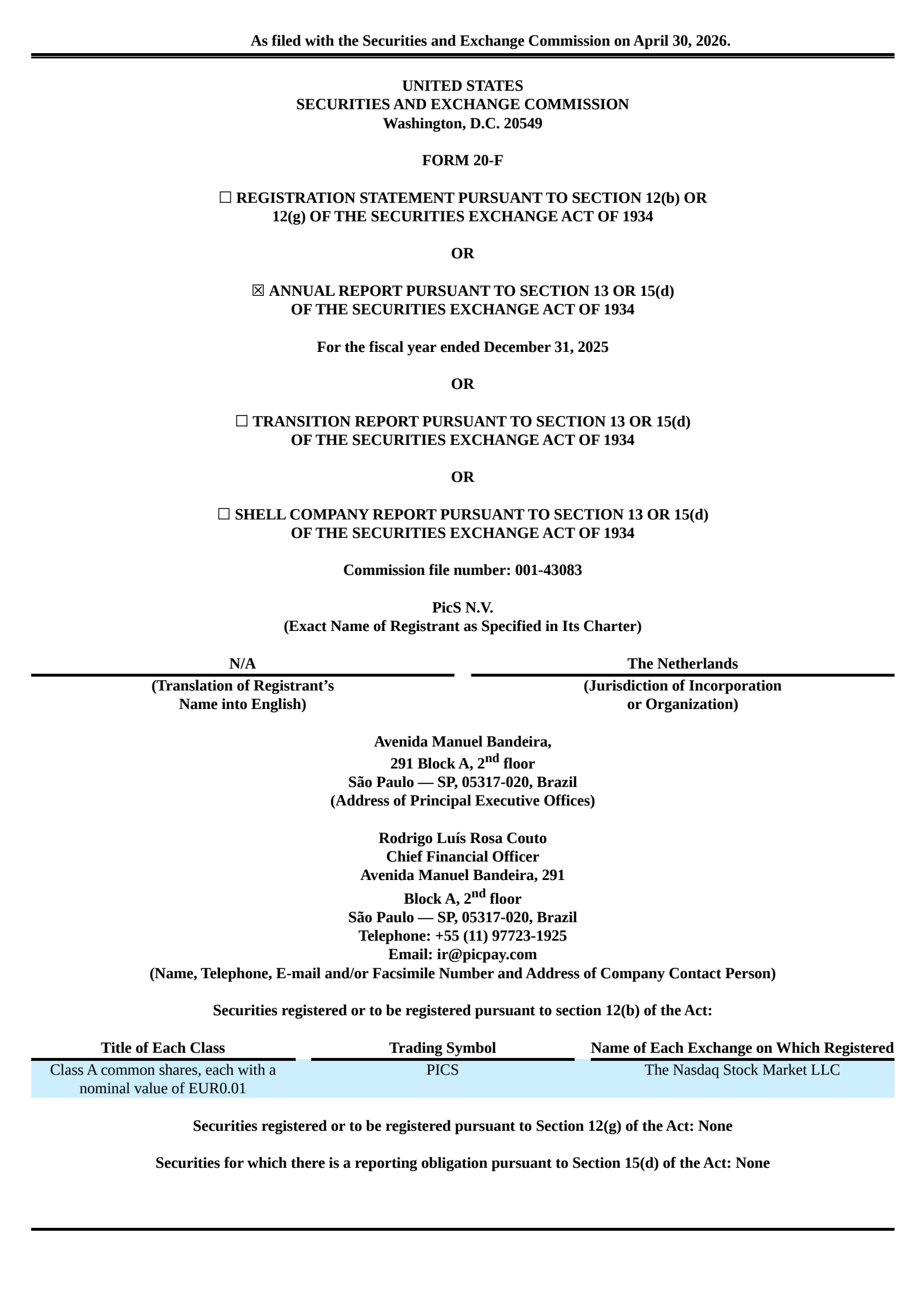 PICS's Q4 2025 Annual report