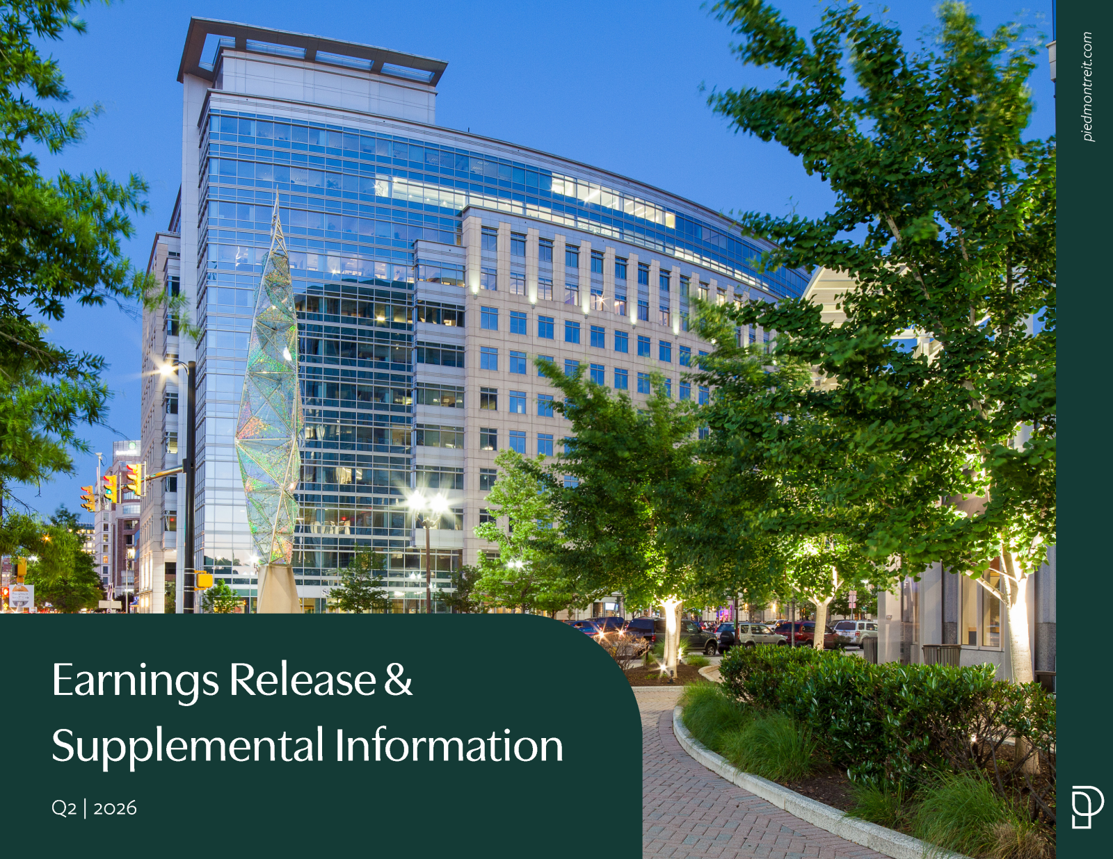 Piedmont Realty Trust's Q2 2026 Press Release