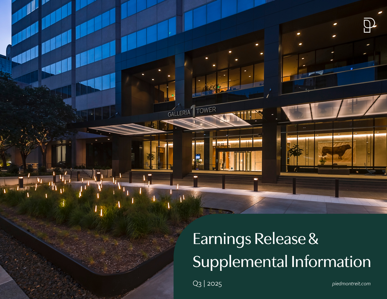 Piedmont Realty Trust's Q3 2025 Earnings Release