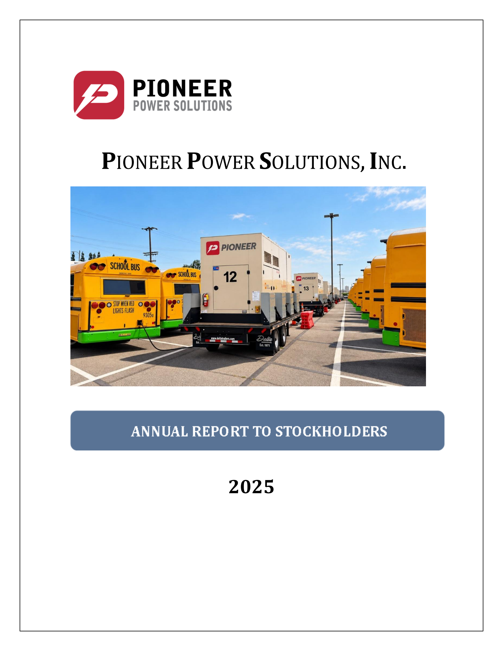 Pioneer Power Solutions' Q4 2025 Annual report
