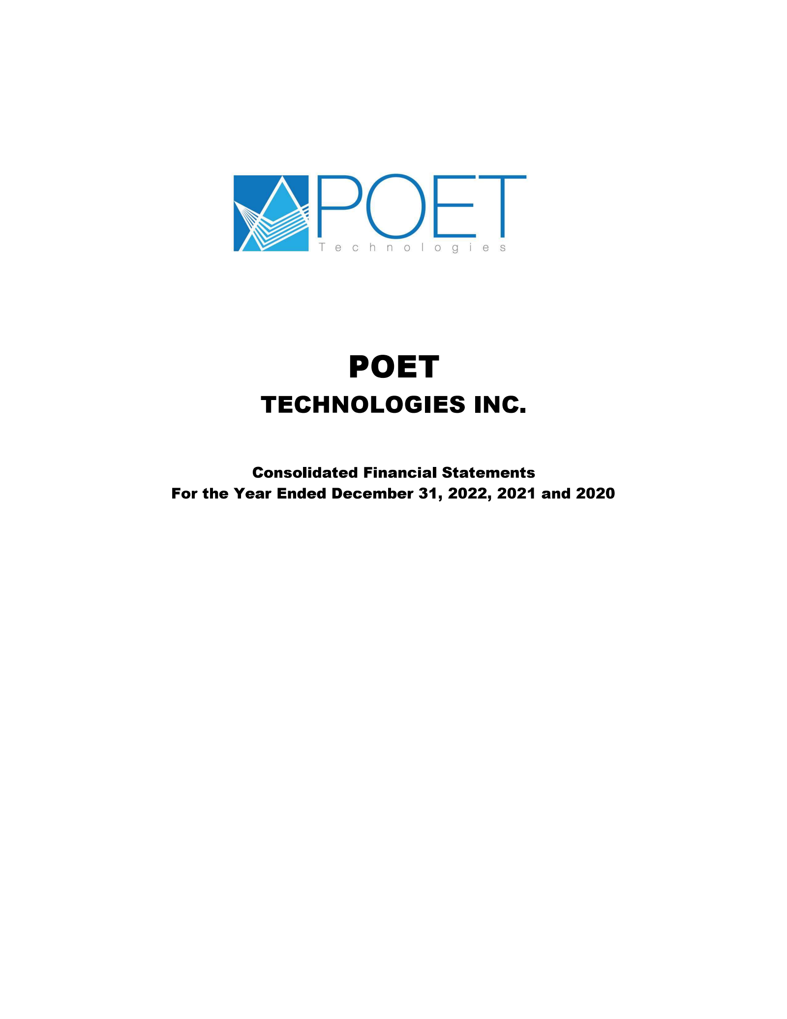 POET Technologies' Q4 2022  Press Release