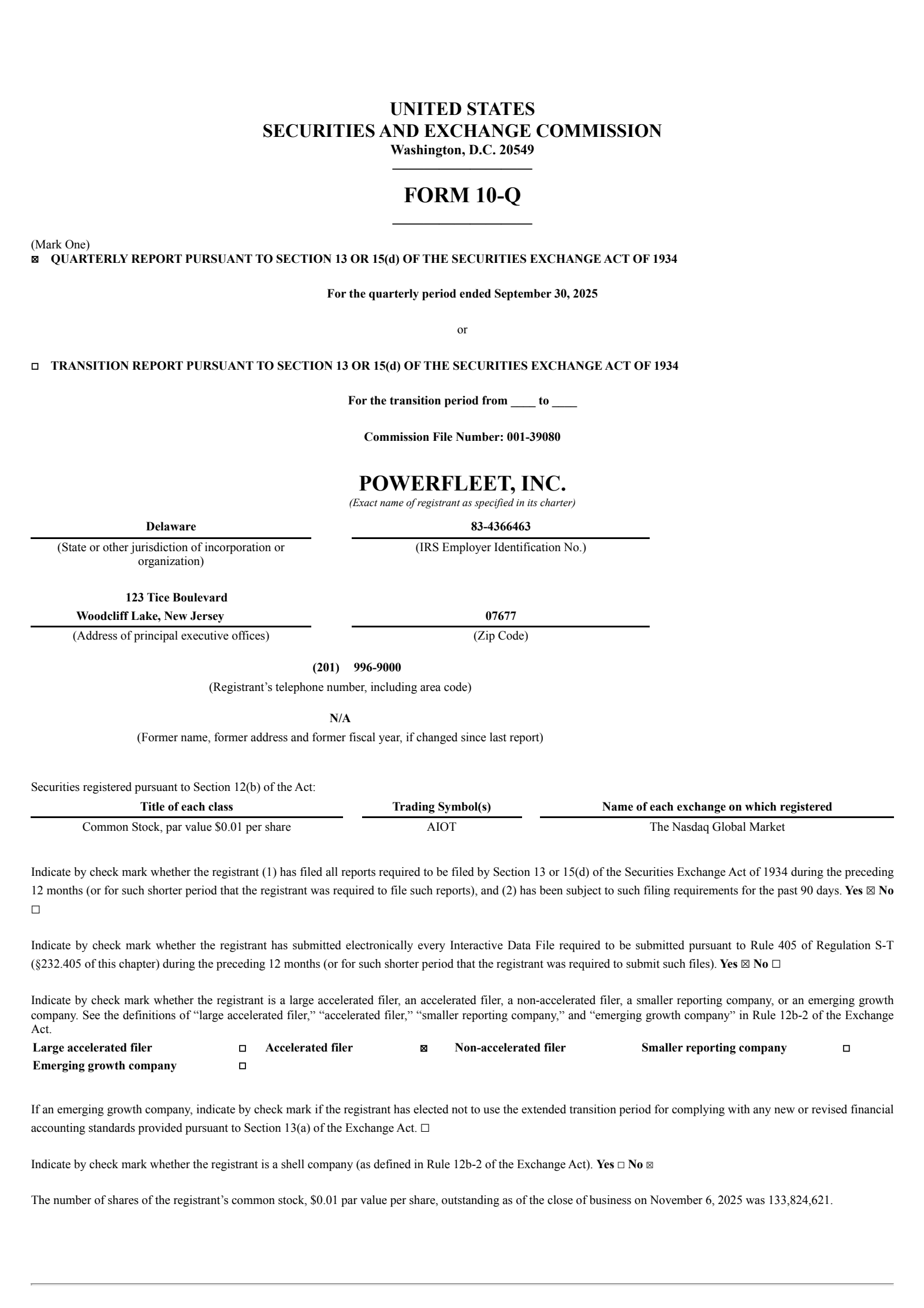 AIOT Q2 2026 Earnings Report on 11/10/2025