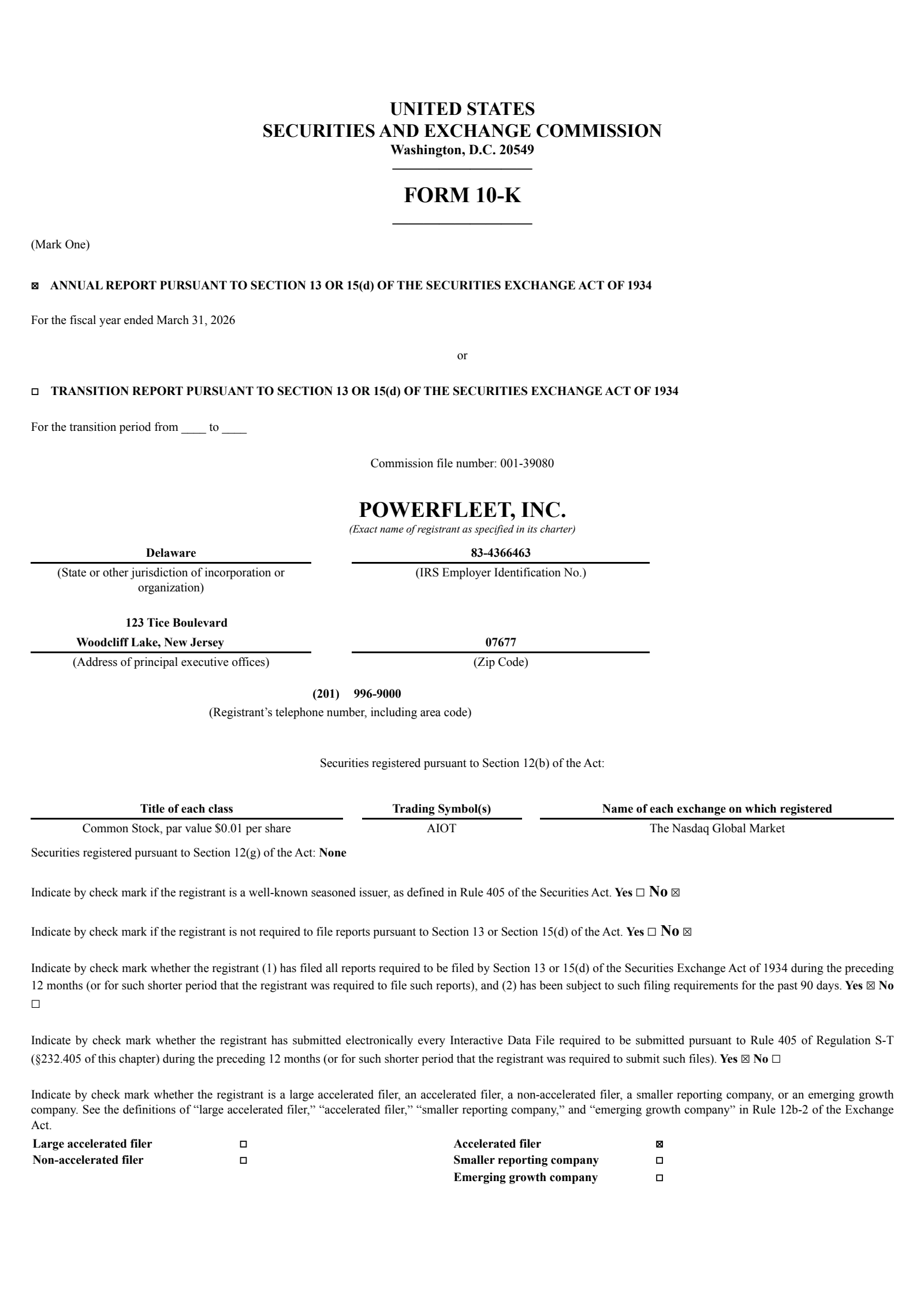 PowerFleet's Q4 2026 Annual report