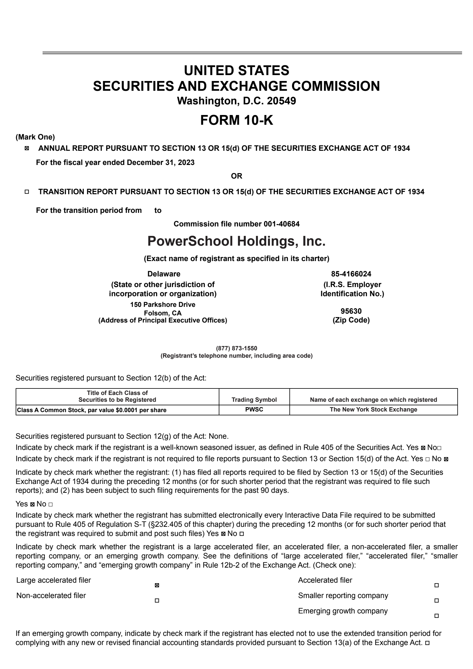 PowerSchool's Q4 2023 Annual report