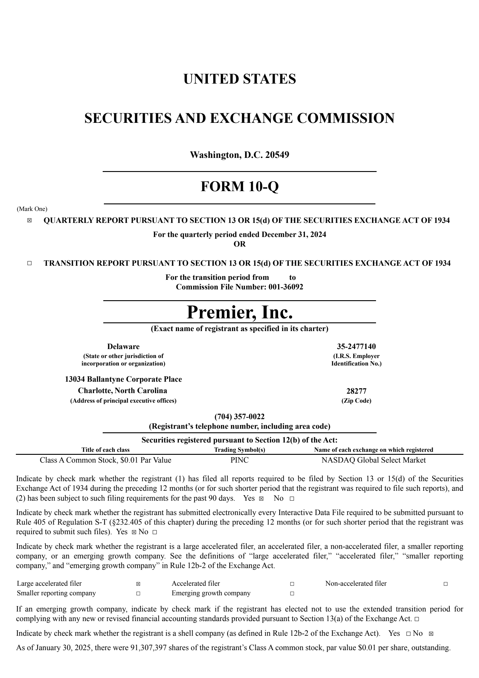 Premier's Q2 2025 Quarterly report