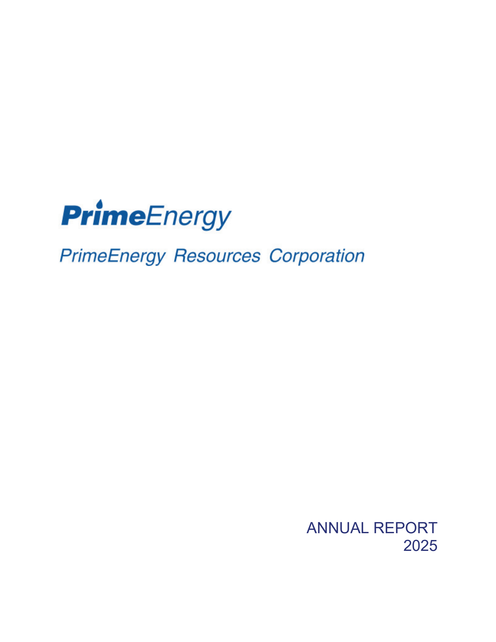 PrimeEnergy's Q4 2025 Annual report