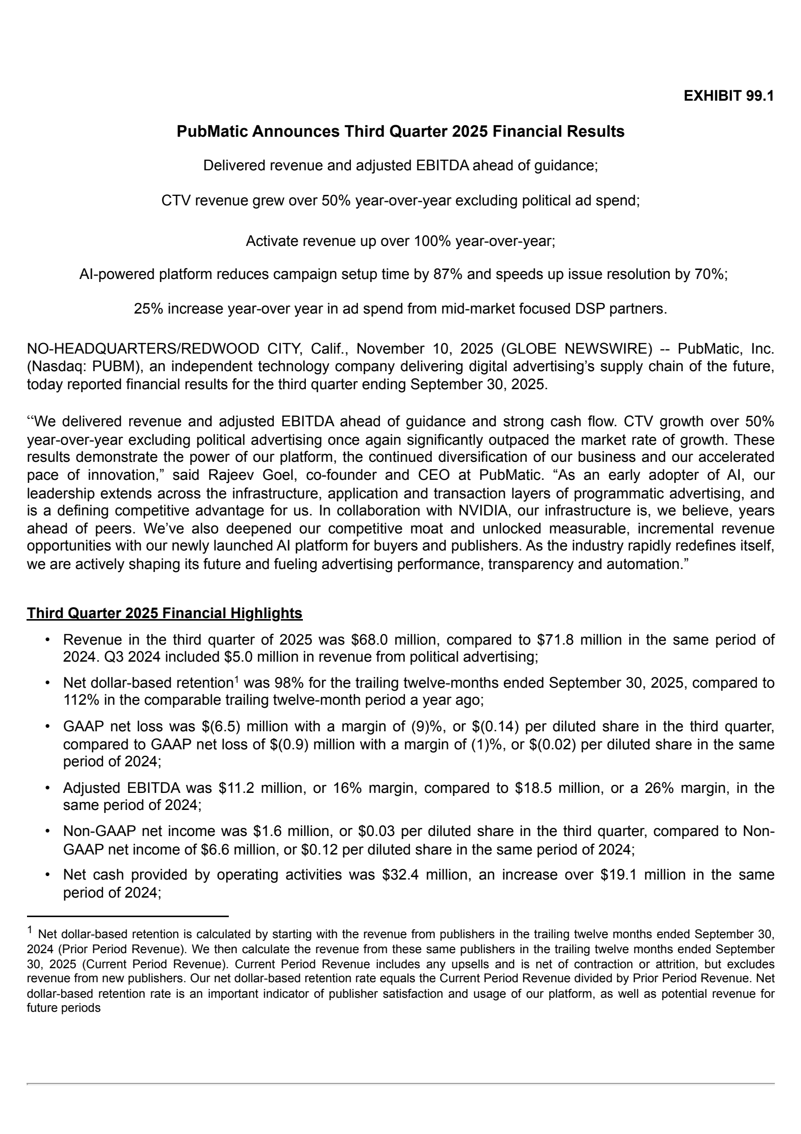 PubMatic's Q3 2025 Earnings Release