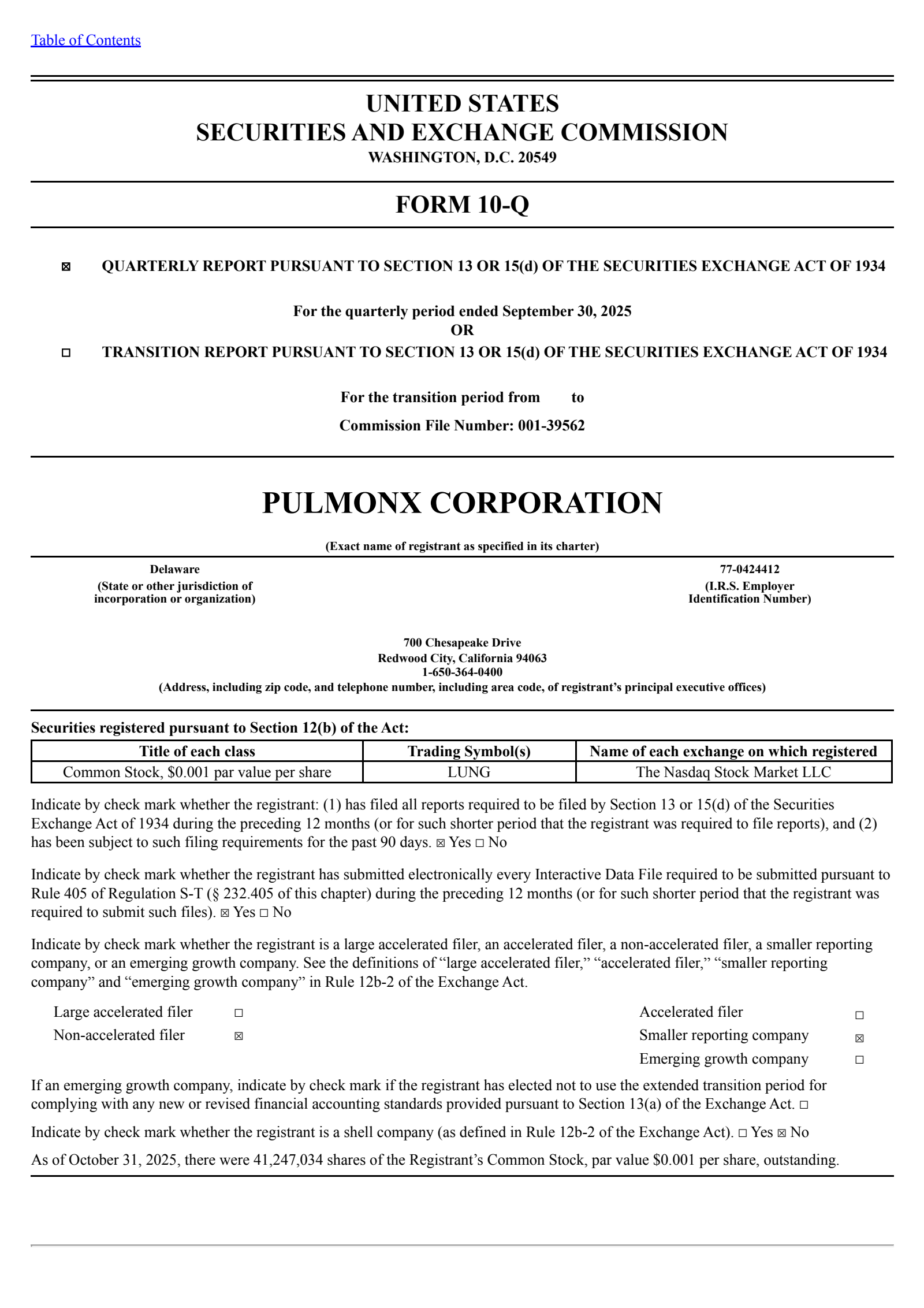 Pulmonx's Q3 2025 Quarterly Report