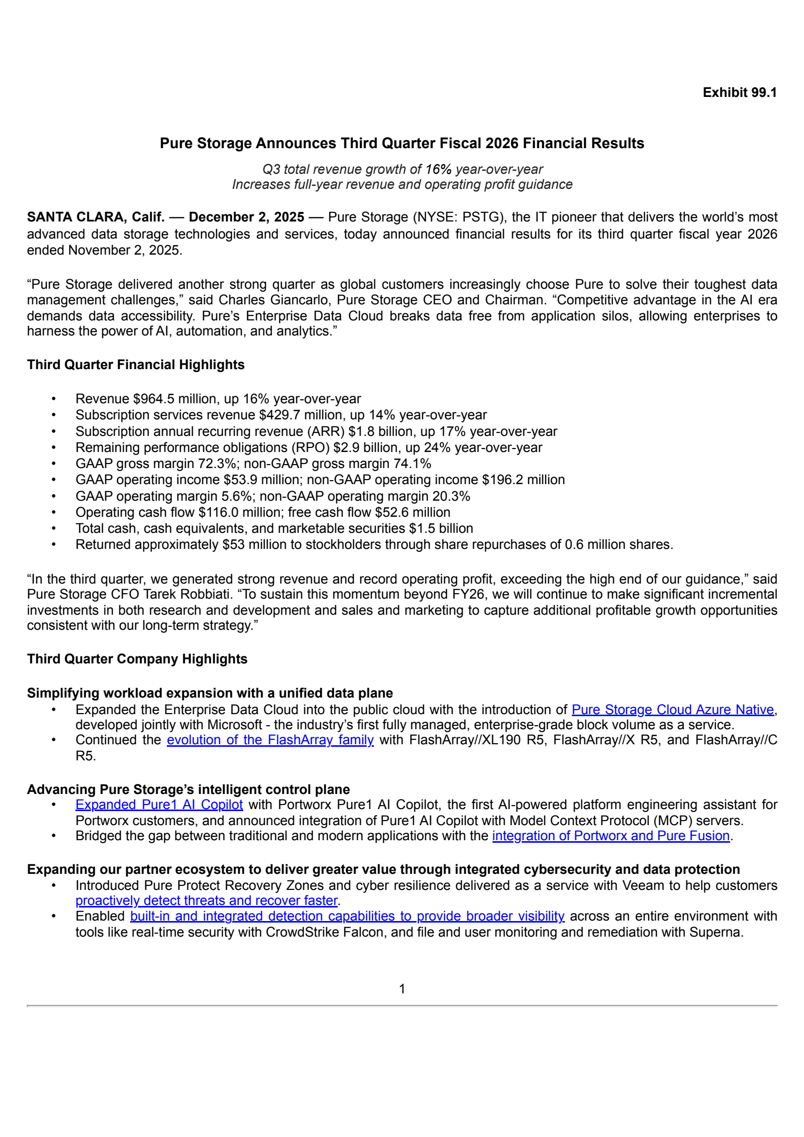 Everpure's Q3 2026 Earnings Release